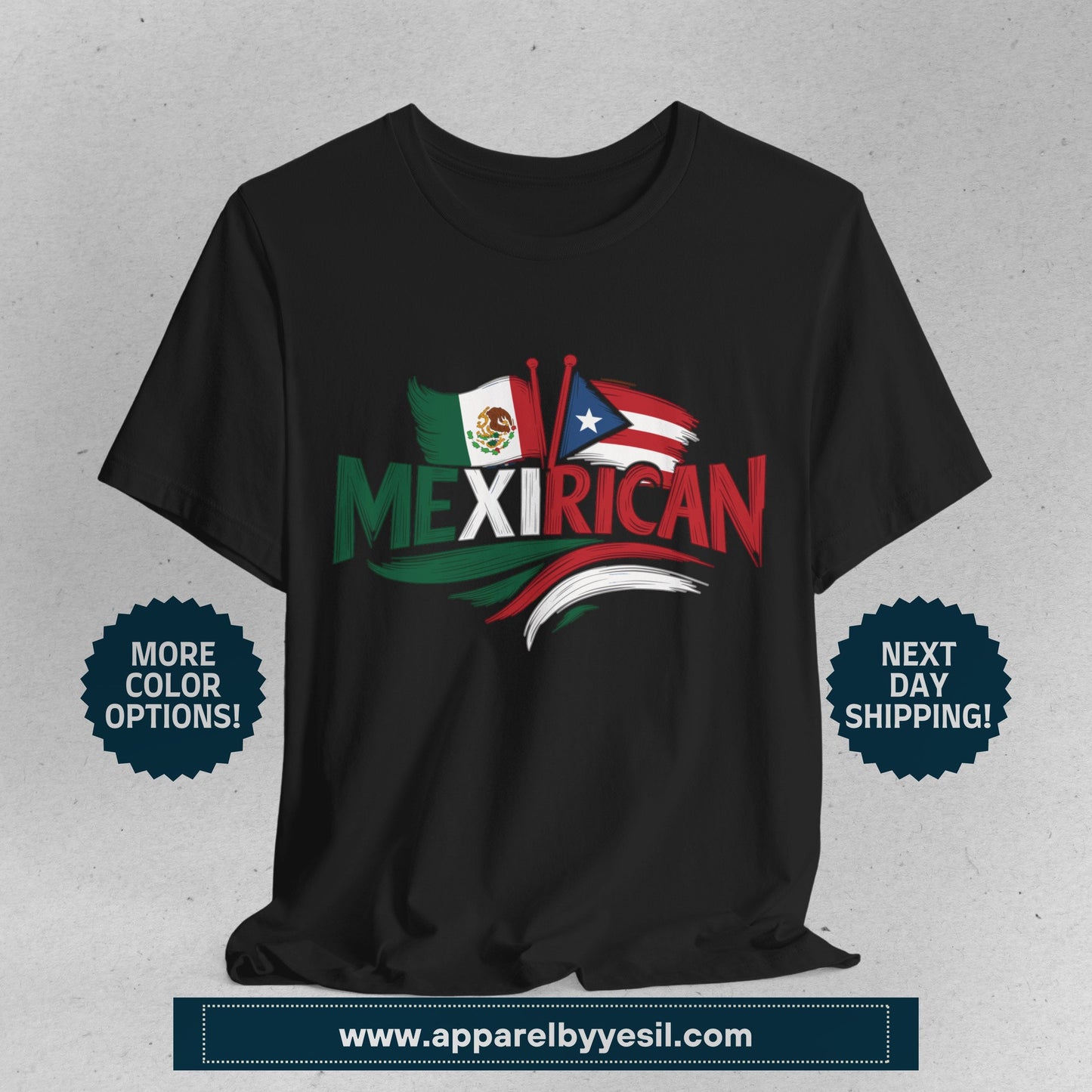 Hybrid Flag MexiRican Mexican Puerto Rican T-Shirt