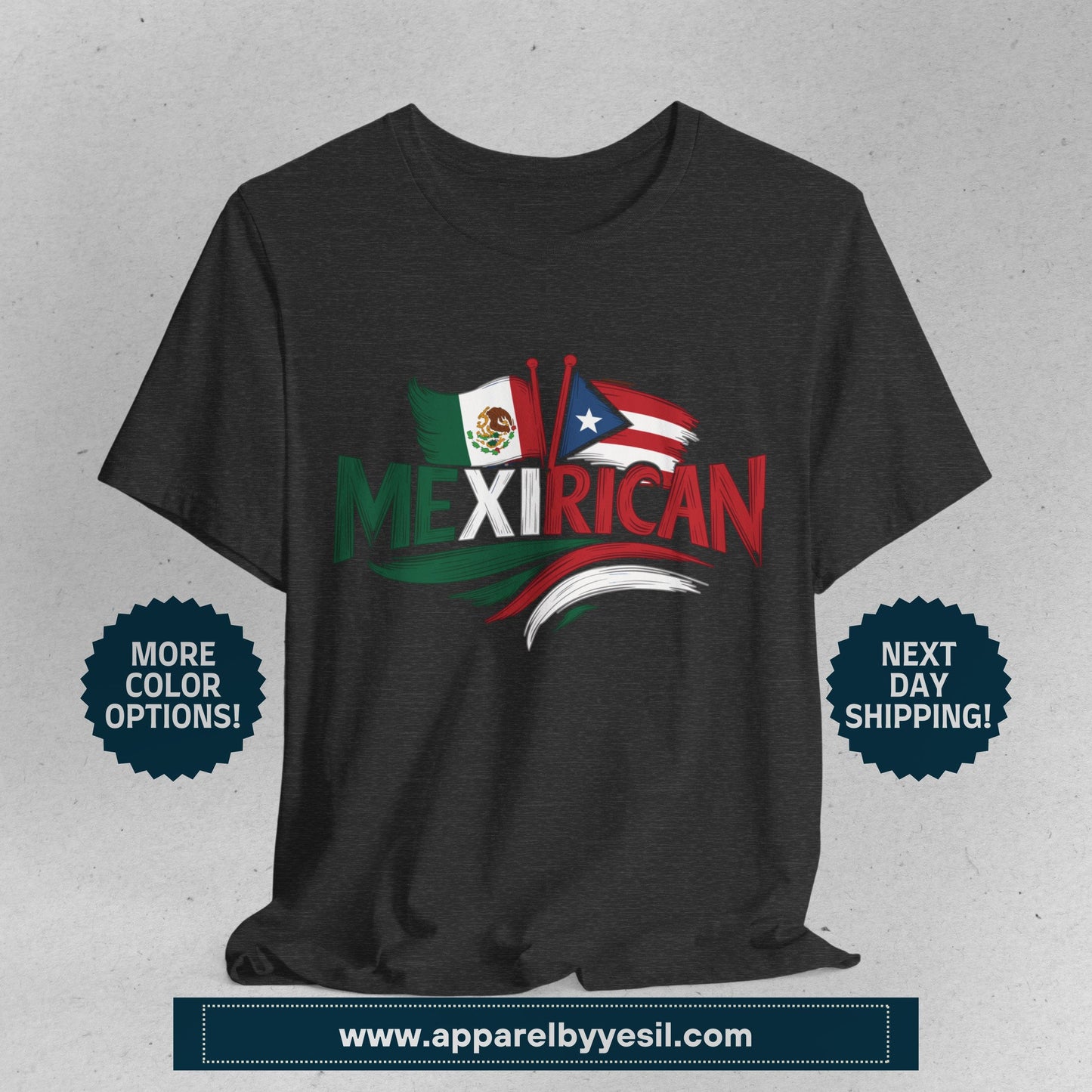 Hybrid Flag MexiRican Mexican Puerto Rican T-Shirt