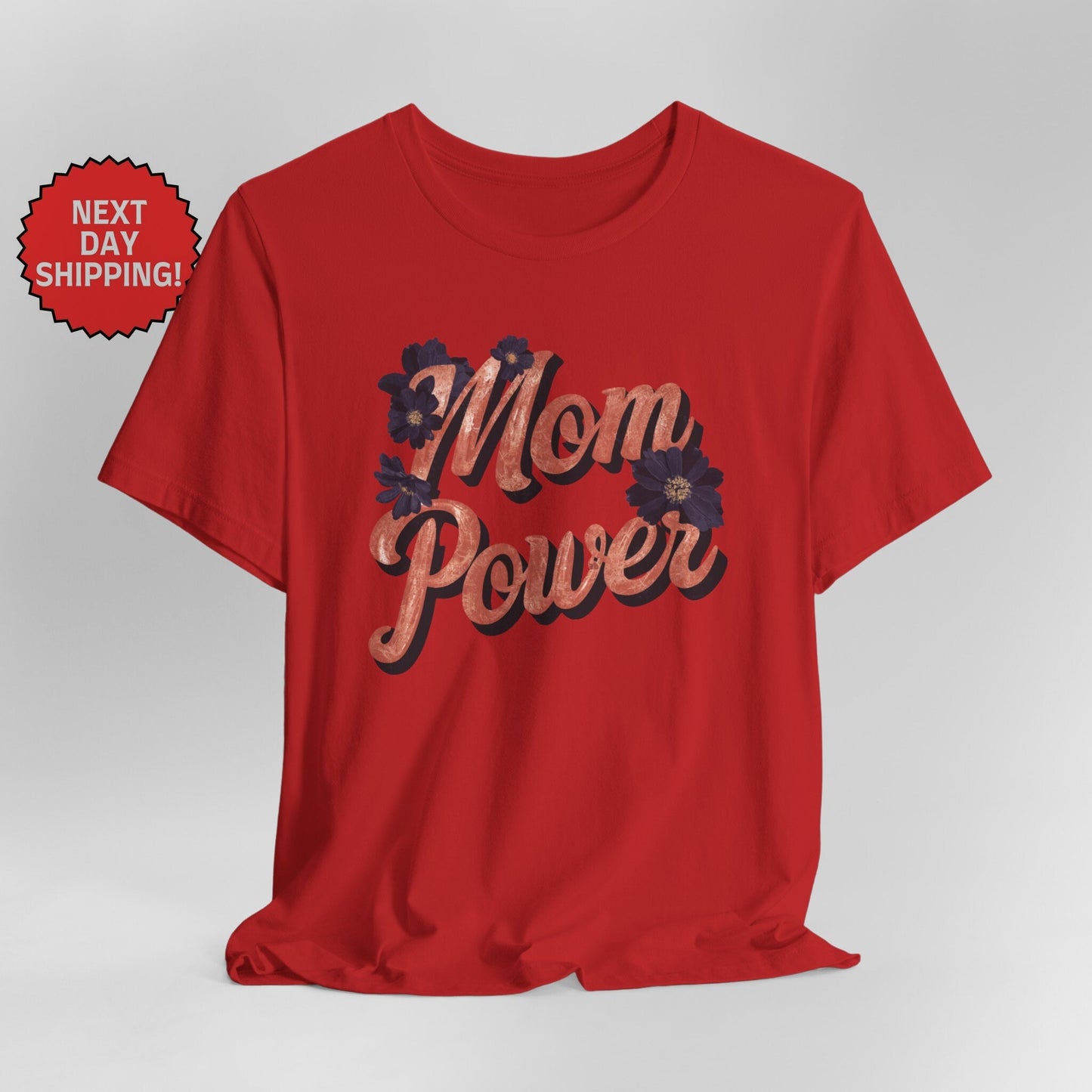 Mom Power Purple Flower T-Shirt