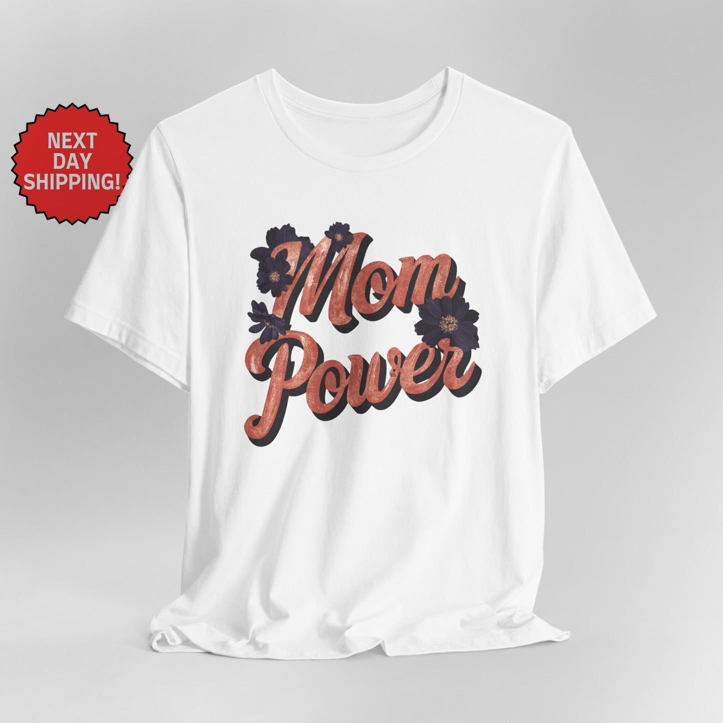 Mom Power Purple Flower T-Shirt