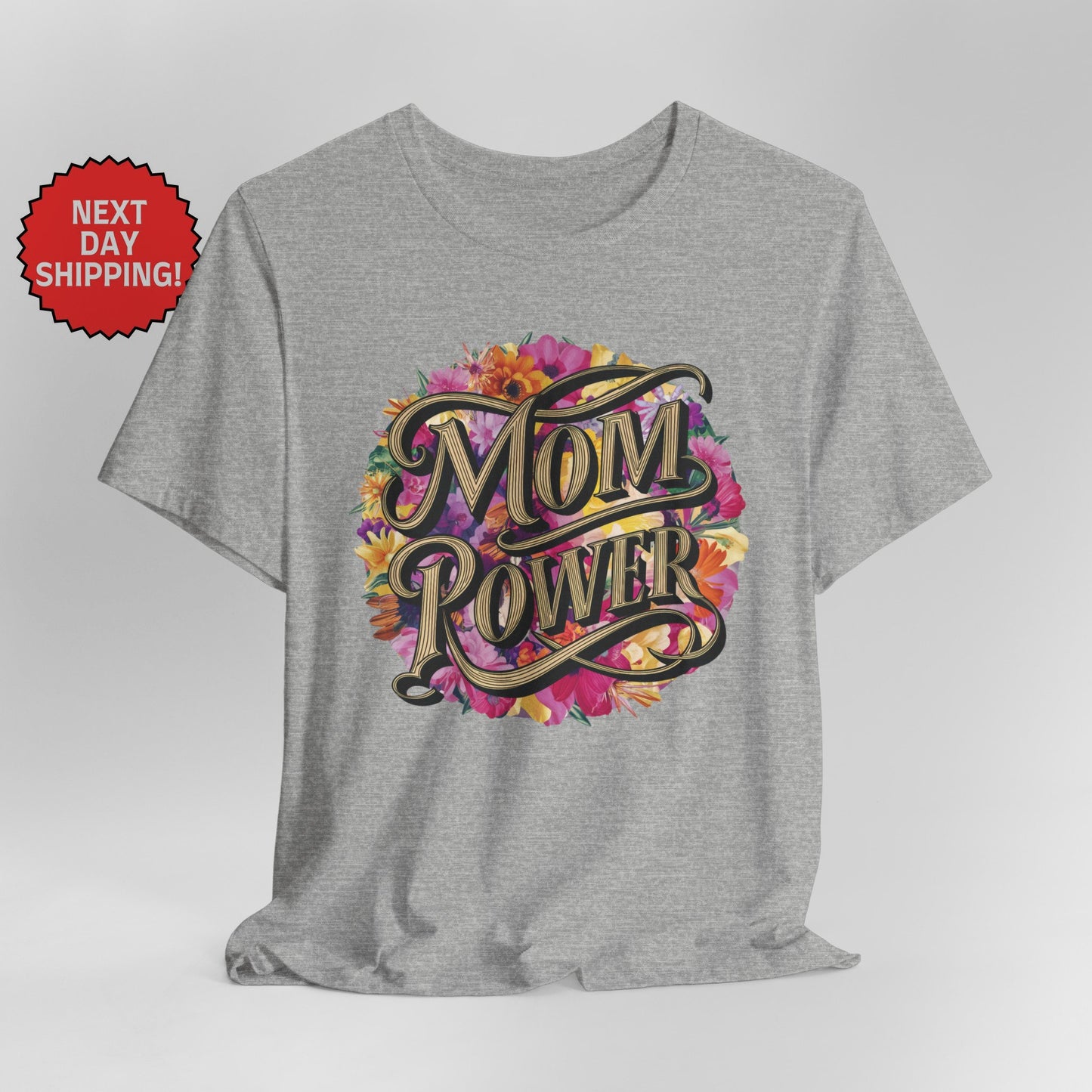 Mom Power Vintage Flower T-Shirt