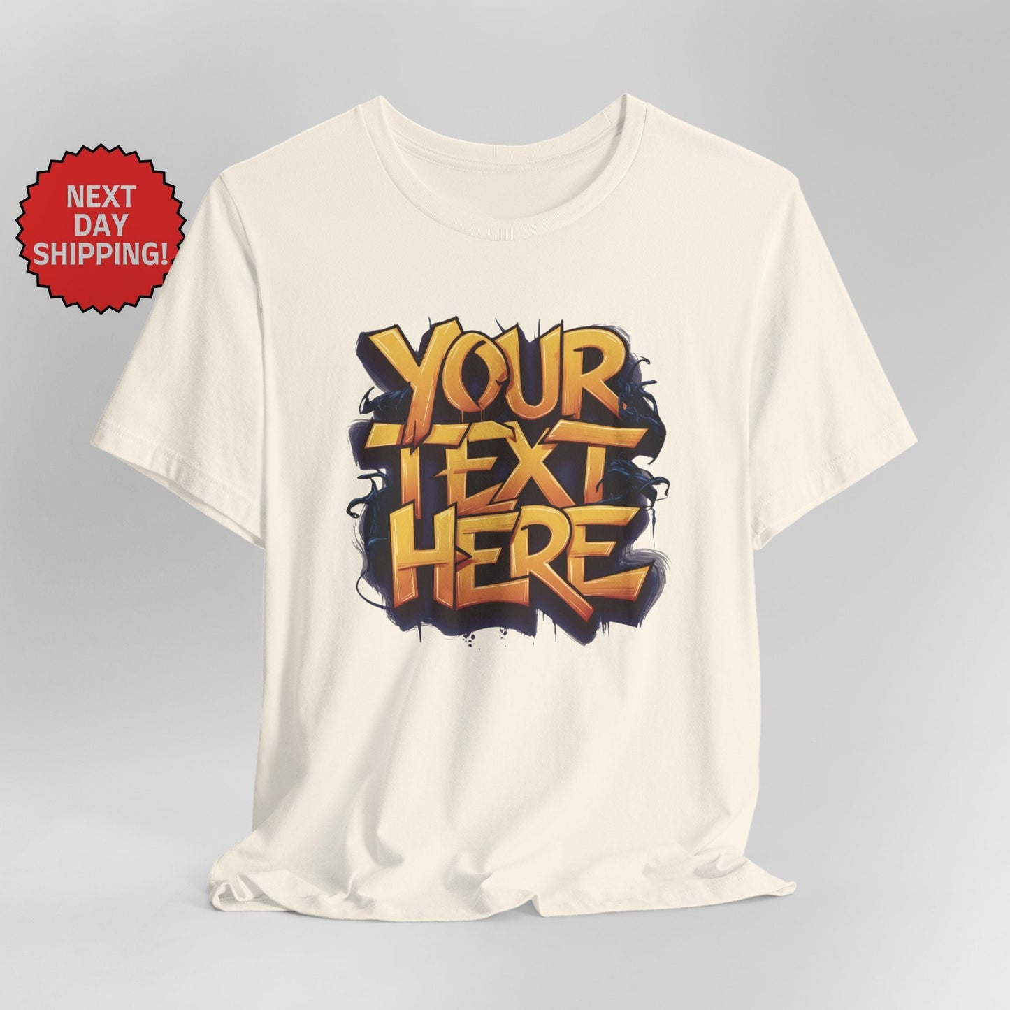 Personalized 3D Graffiti Art Text T-Shirt