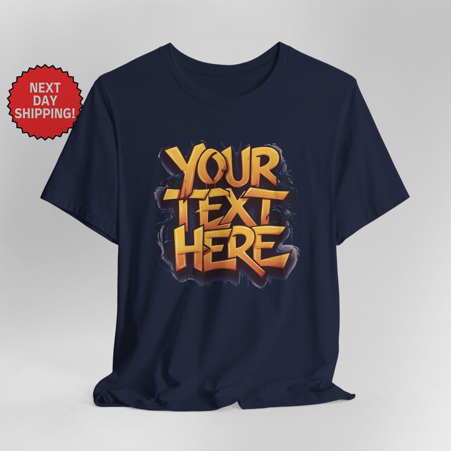 Personalized 3D Graffiti Art Text T-Shirt