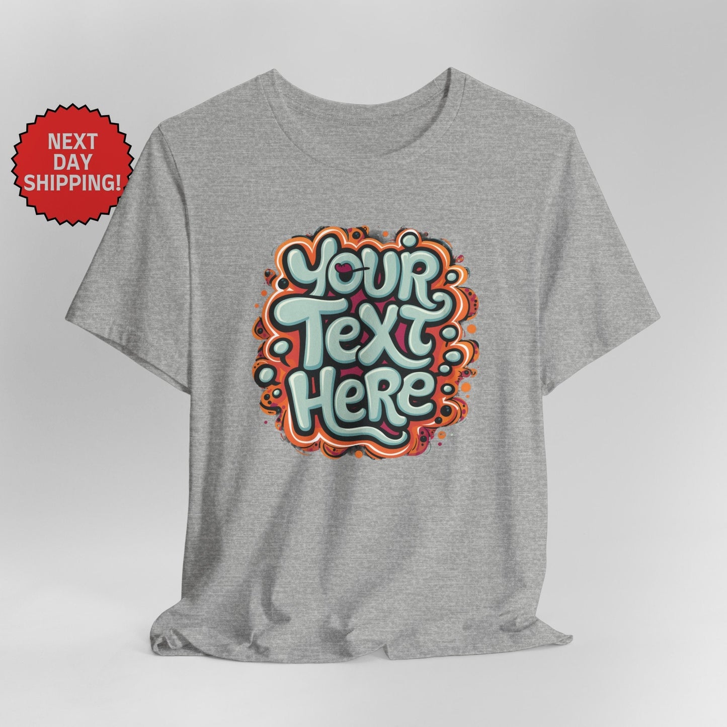 Personalized Curving Text T-Shirt