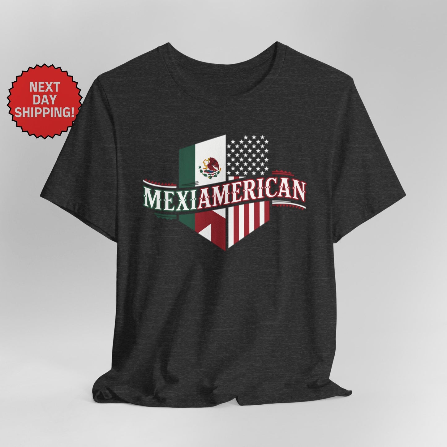 Hybrid Flag Mexiamerican Mexican American Together T-Shirt