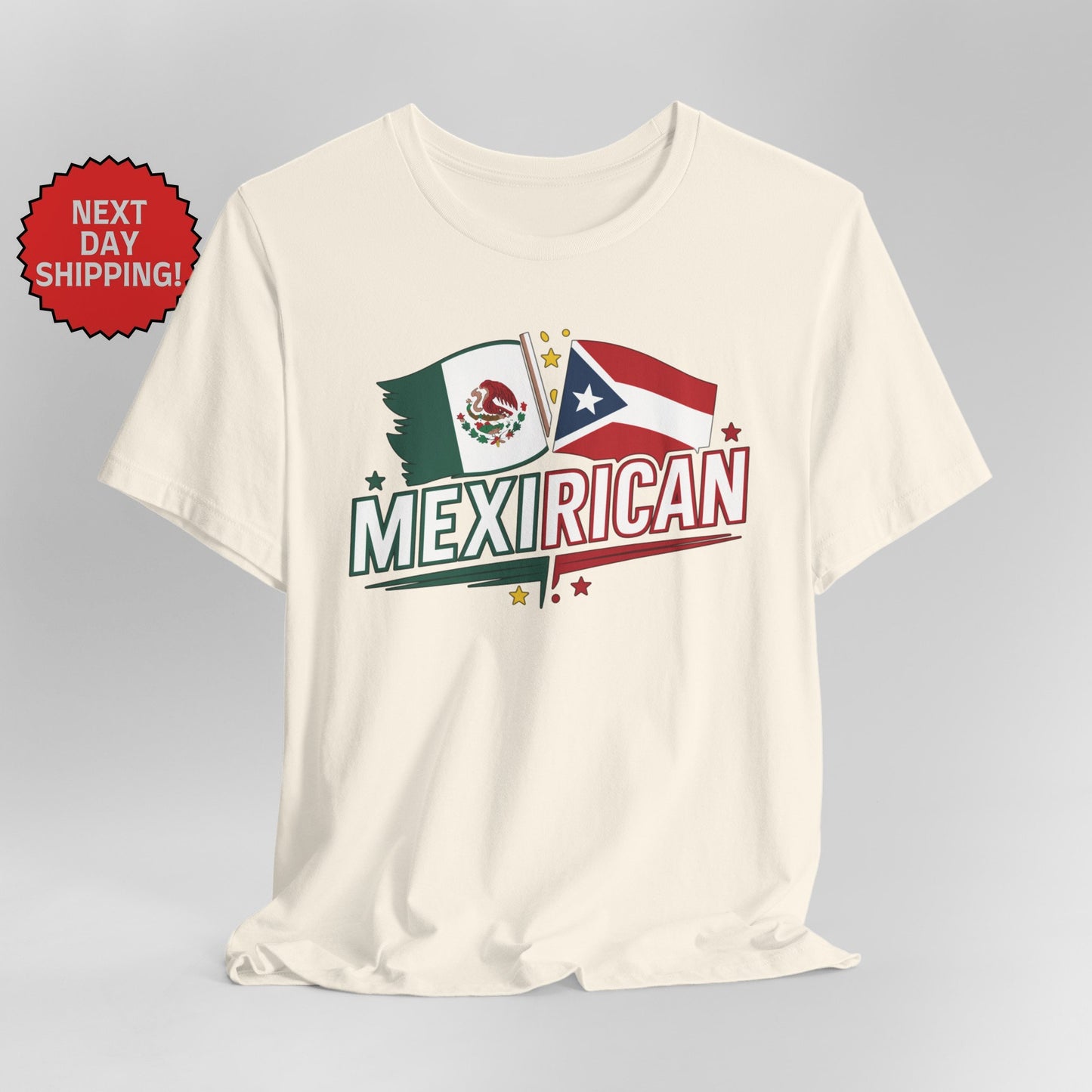 Hybrid Flag MexiRican Mexican Puerto Rican Together T-Shirt