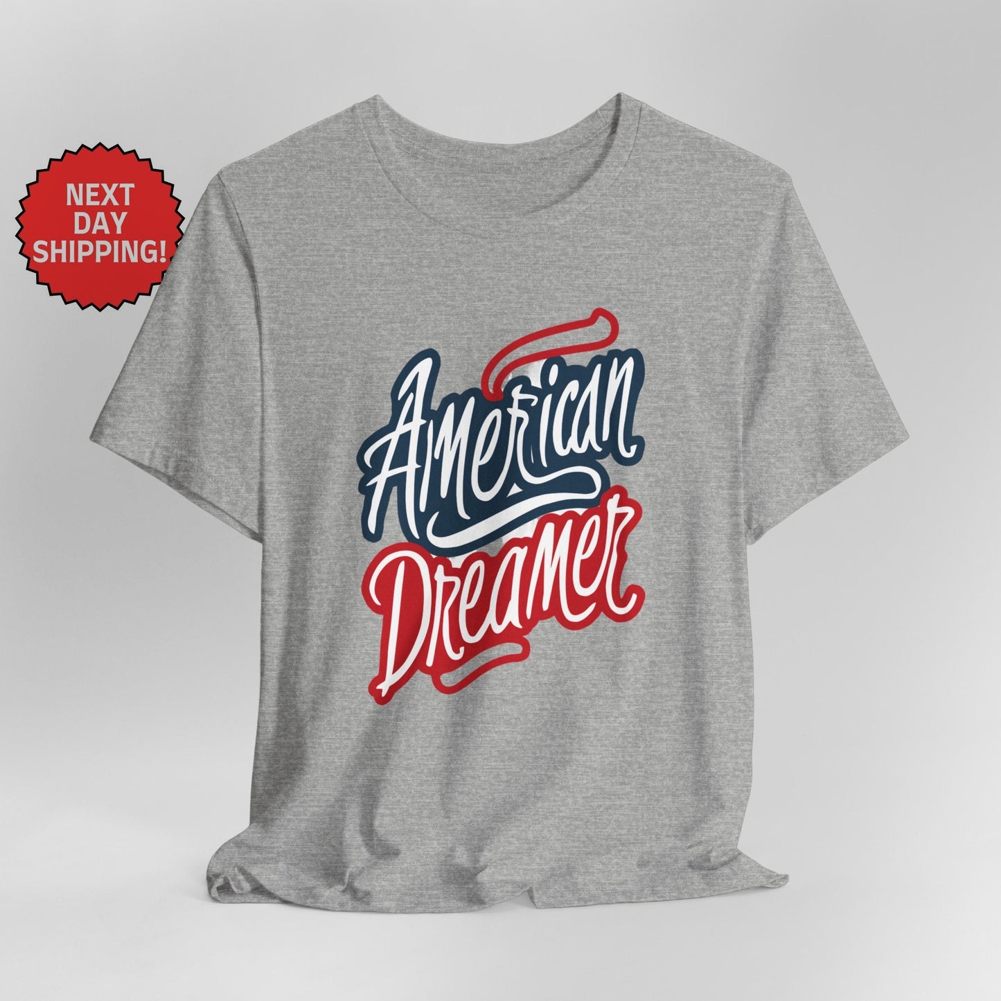 Patriotic American Dreamer Red Blue White T-Shirt