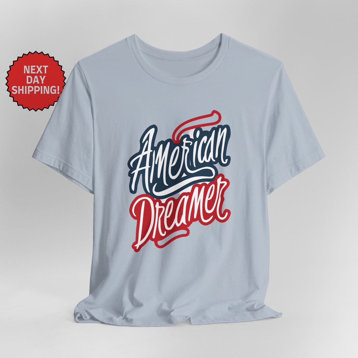 Patriotic American Dreamer Red Blue White T-Shirt