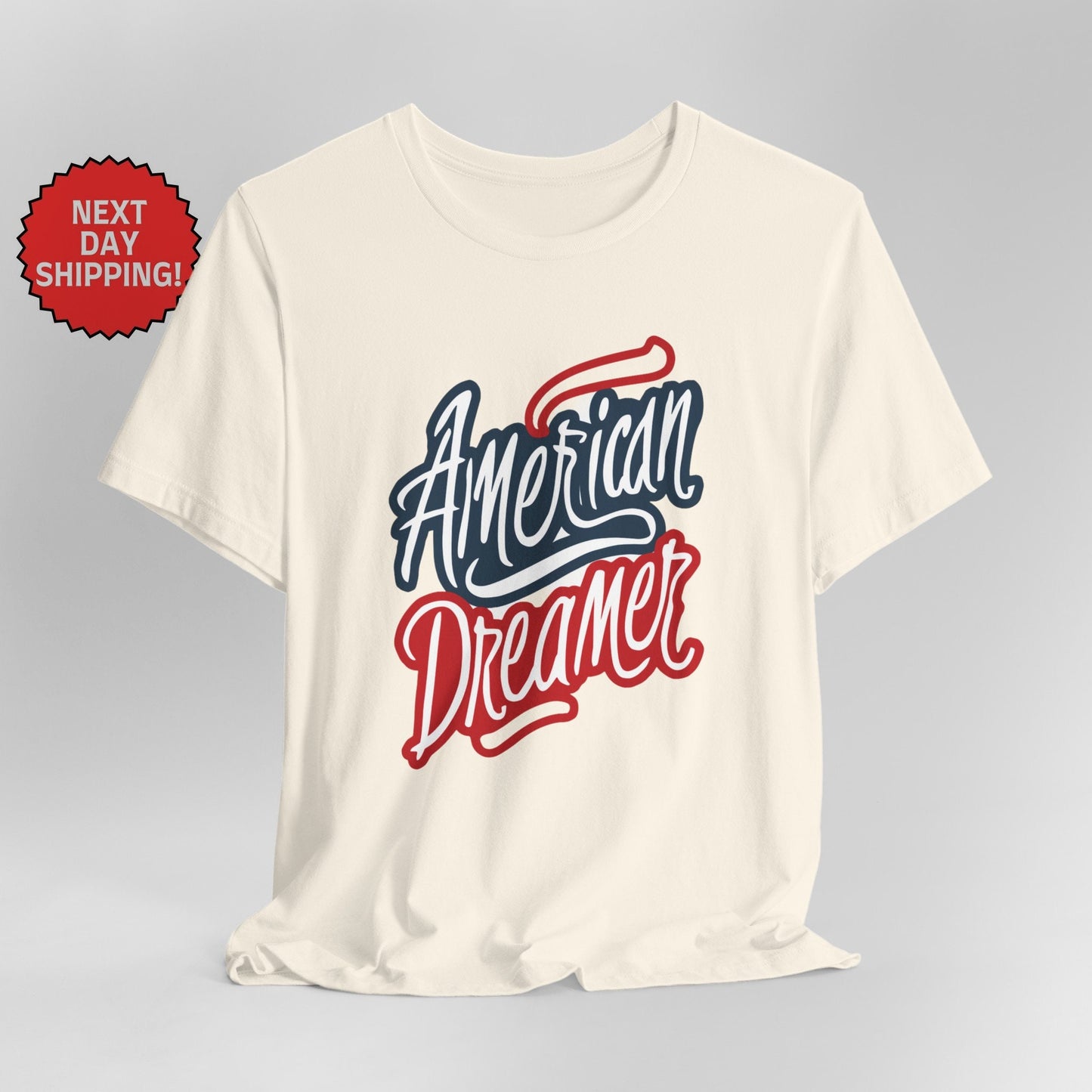 Patriotic American Dreamer Red Blue White T-Shirt