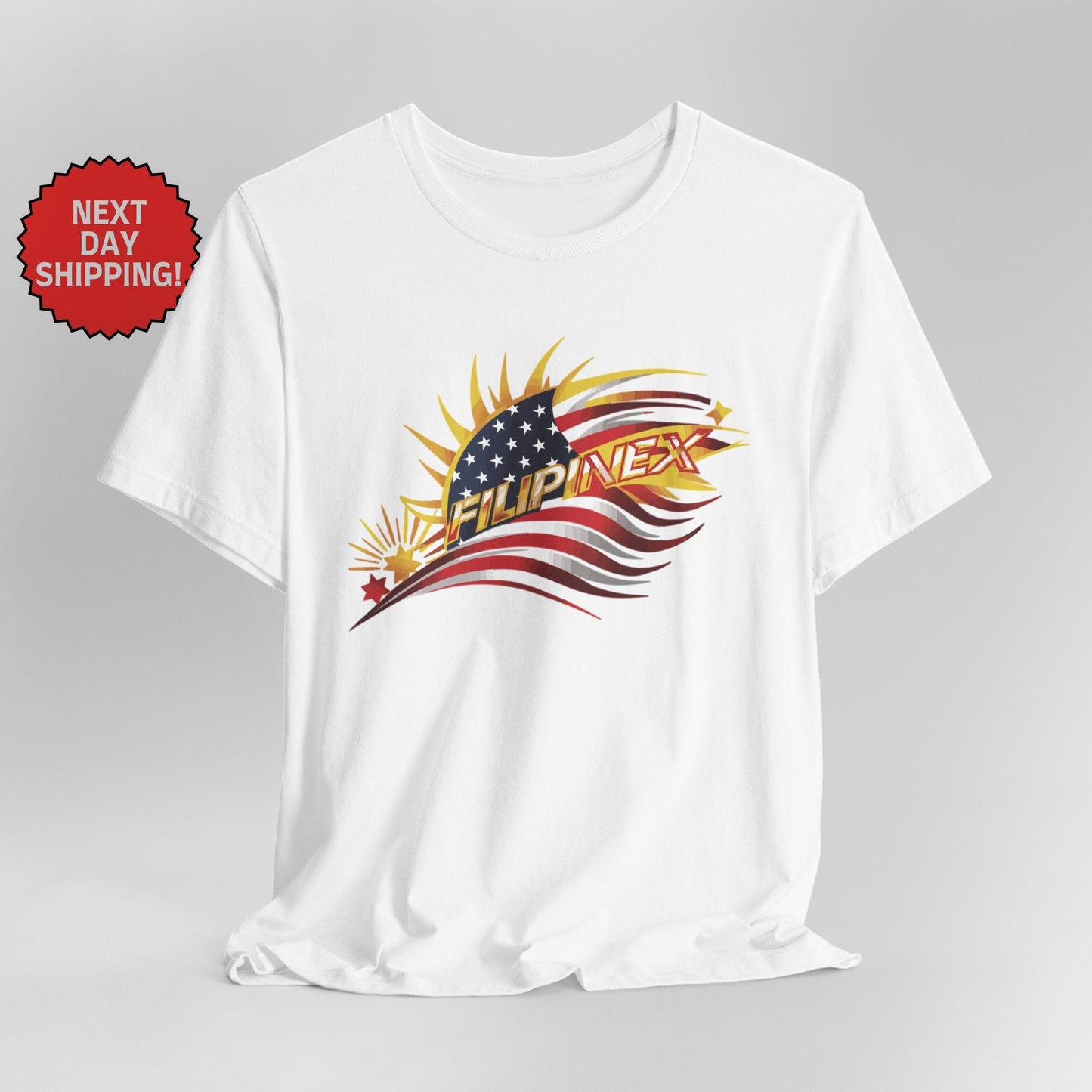 Hybrid Flag Filipinex Filipino American Logo T-Shirt