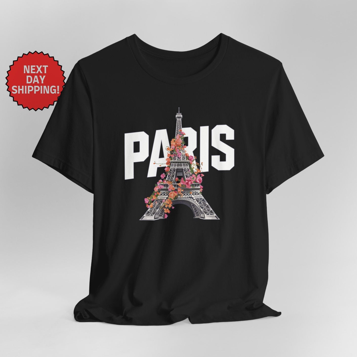 Paris Flower Eiffel Tower T-Shirt