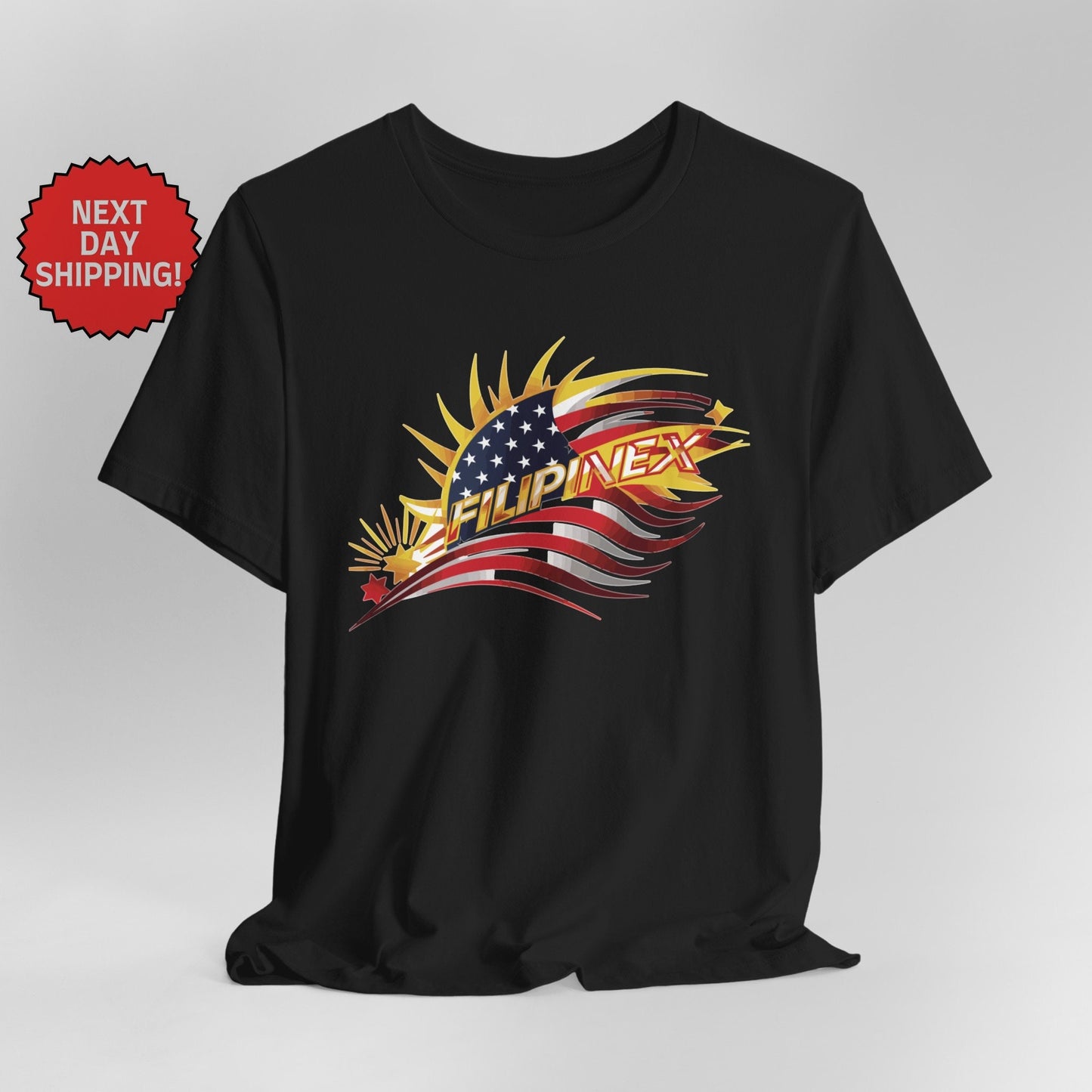 Hybrid Flag Filipinex Filipino American Logo T-Shirt