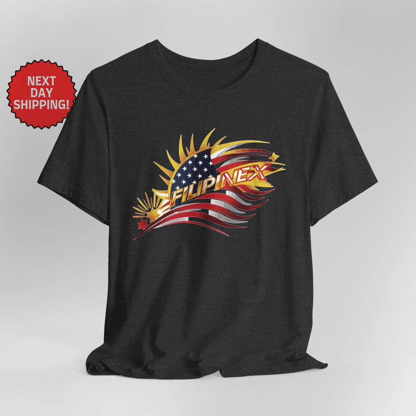 Hybrid Flag Filipinex Filipino American Logo T-Shirt