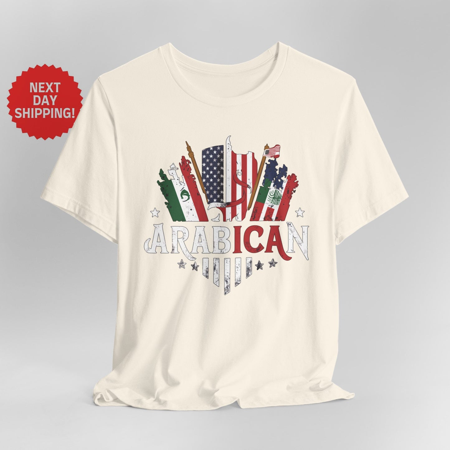 Hybrid Flag Arabican Arabic American Together T-Shirt