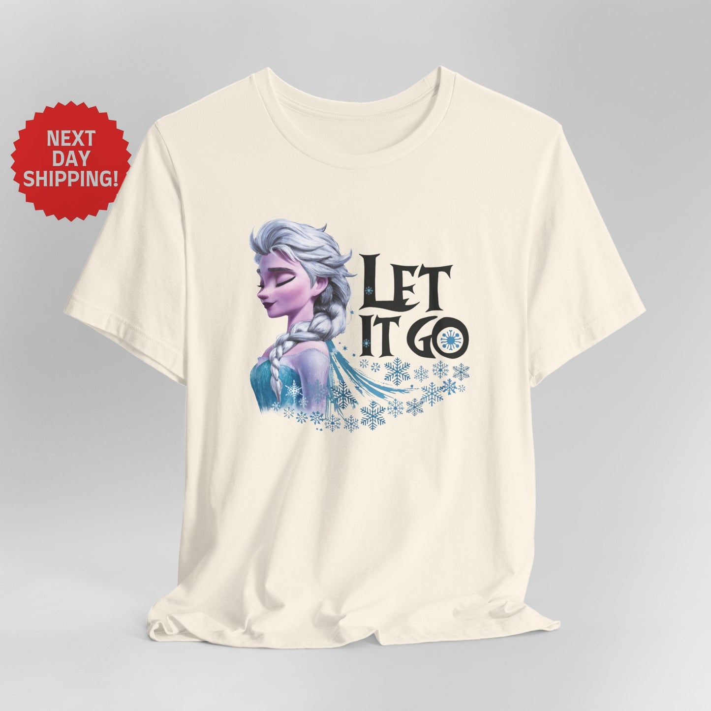 Frozen Let It Go Elsa Snow Black T-Shirt