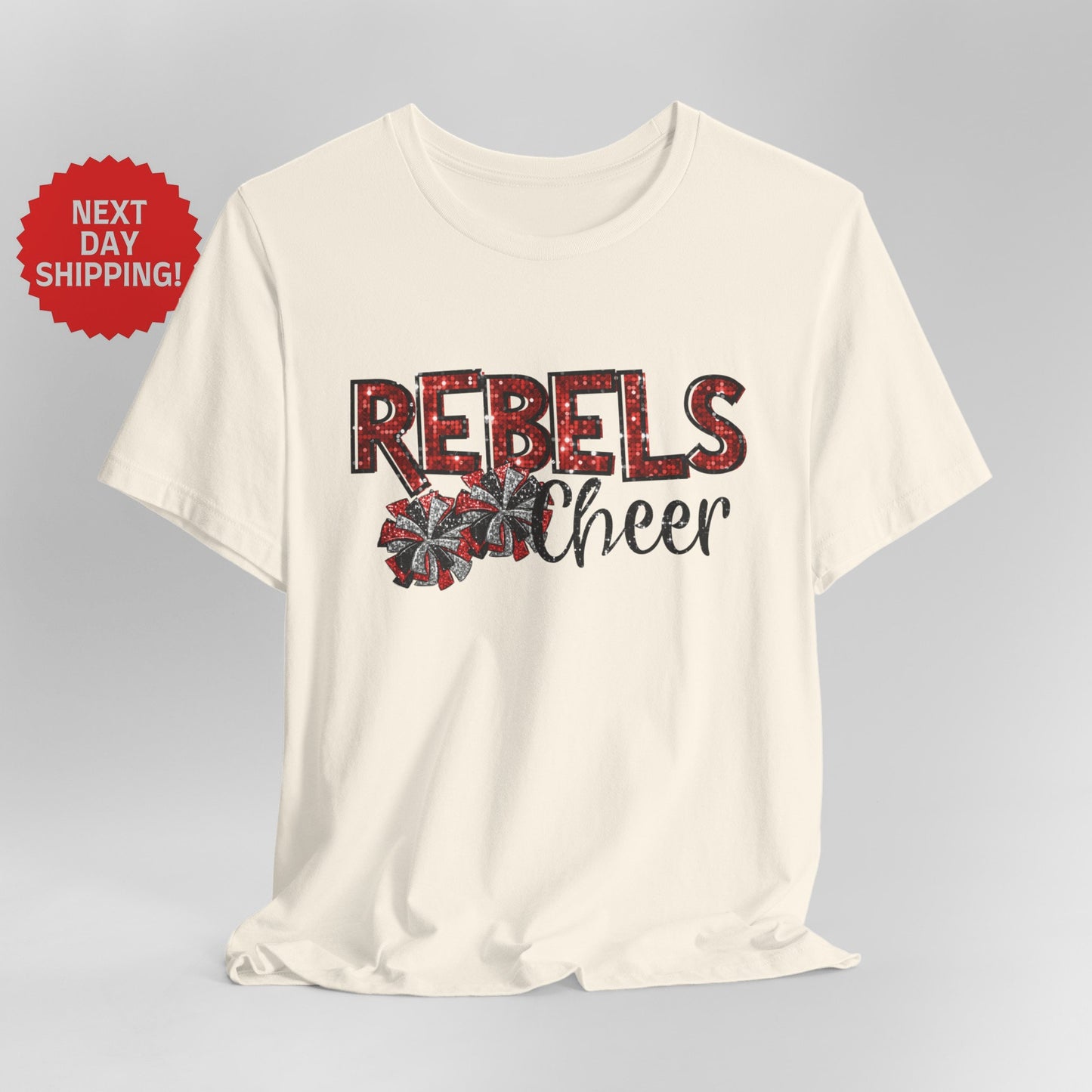 Sequin Look Rebels Cheer T-Shirt