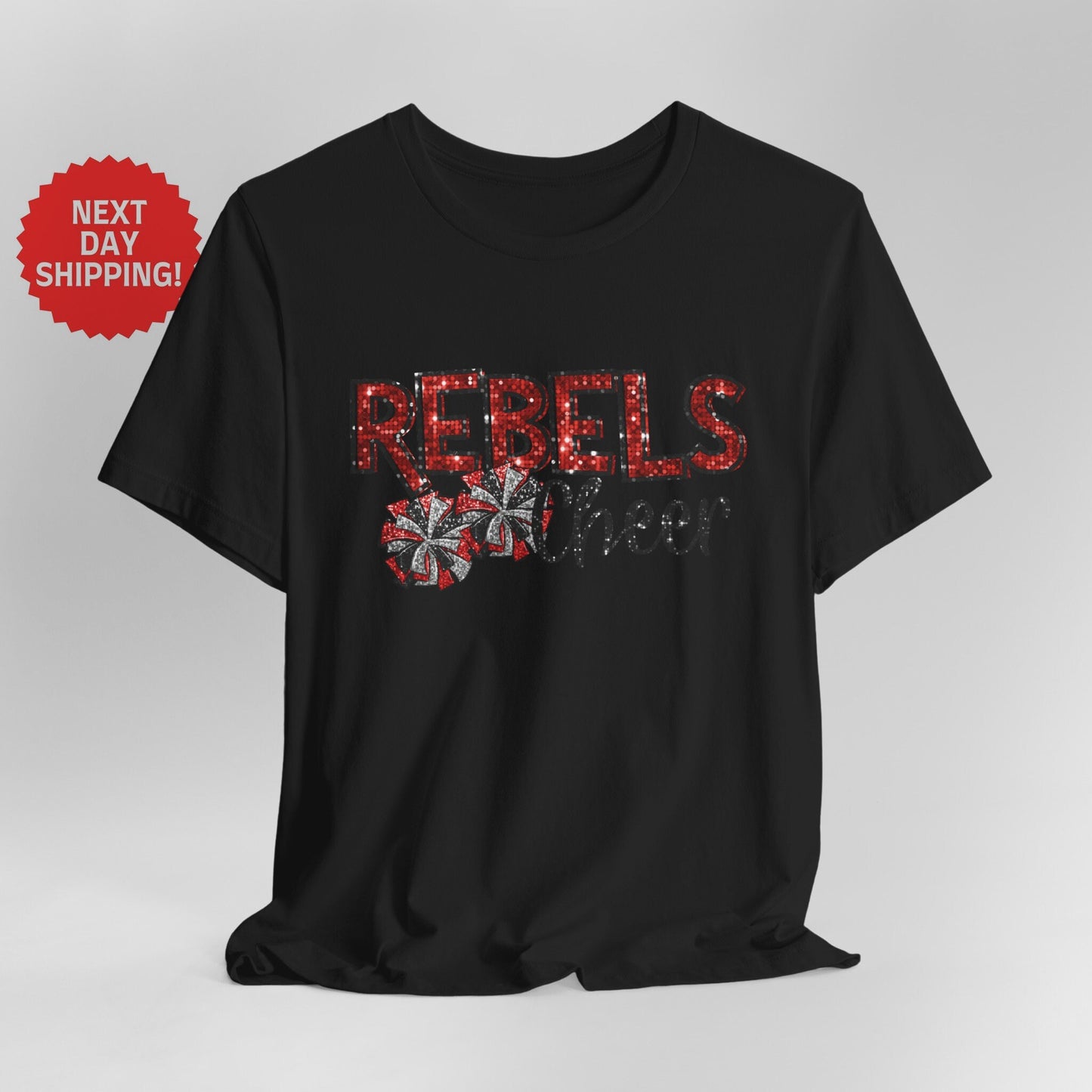 Sequin Look Rebels Cheer T-Shirt