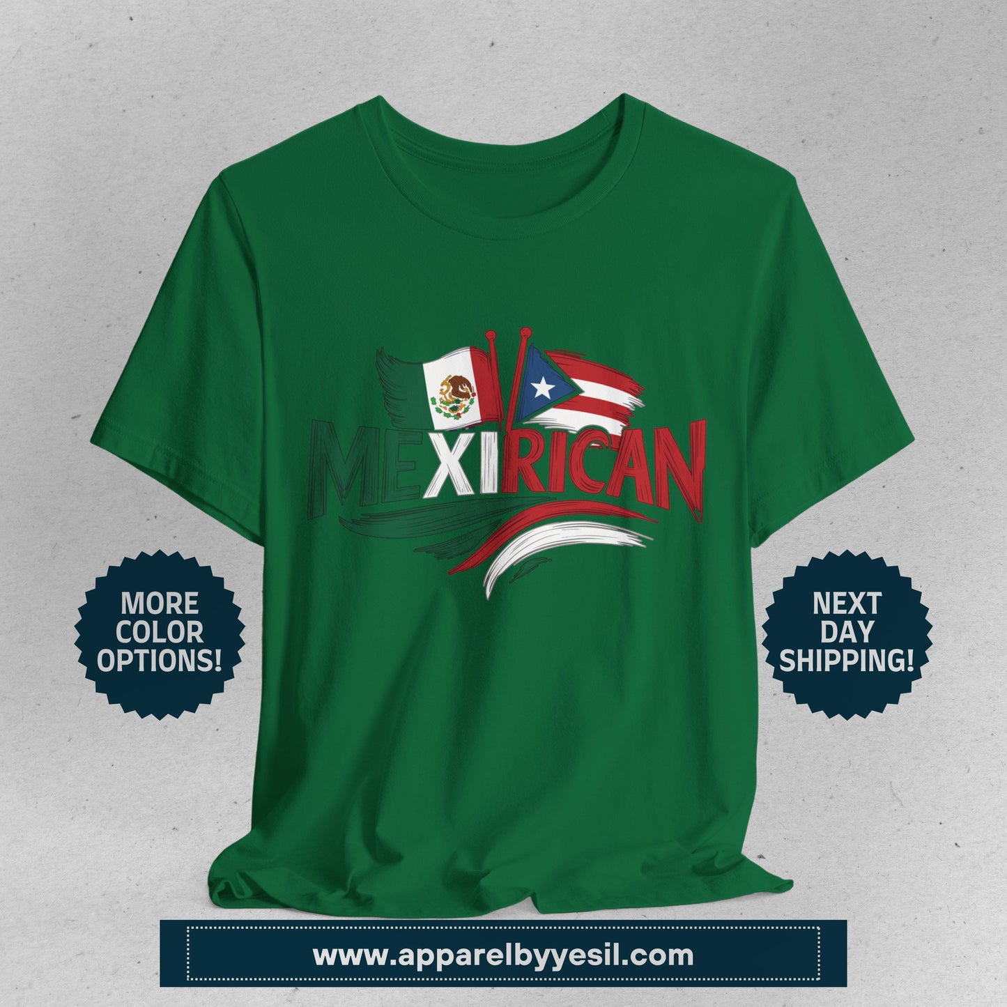 Hybrid Flag MexiRican Mexican Puerto Rican T-Shirt