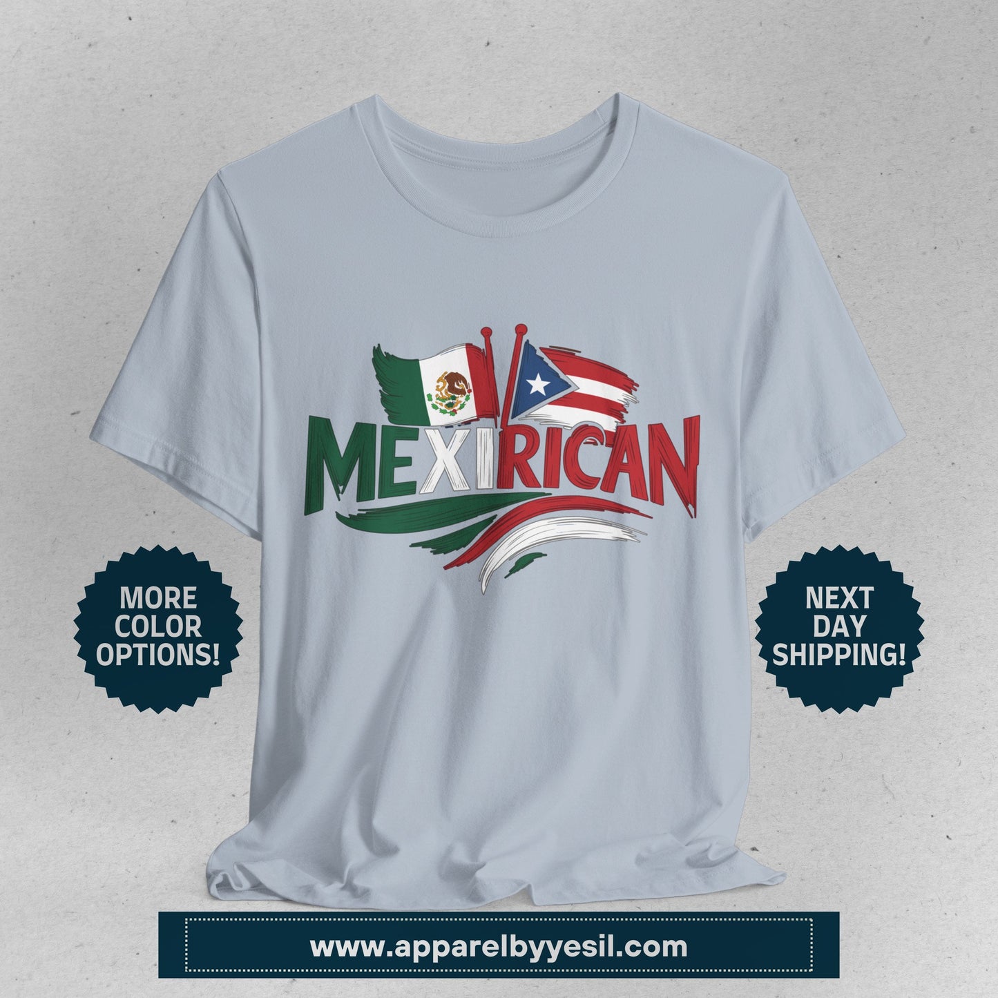 Hybrid Flag MexiRican Mexican Puerto Rican T-Shirt