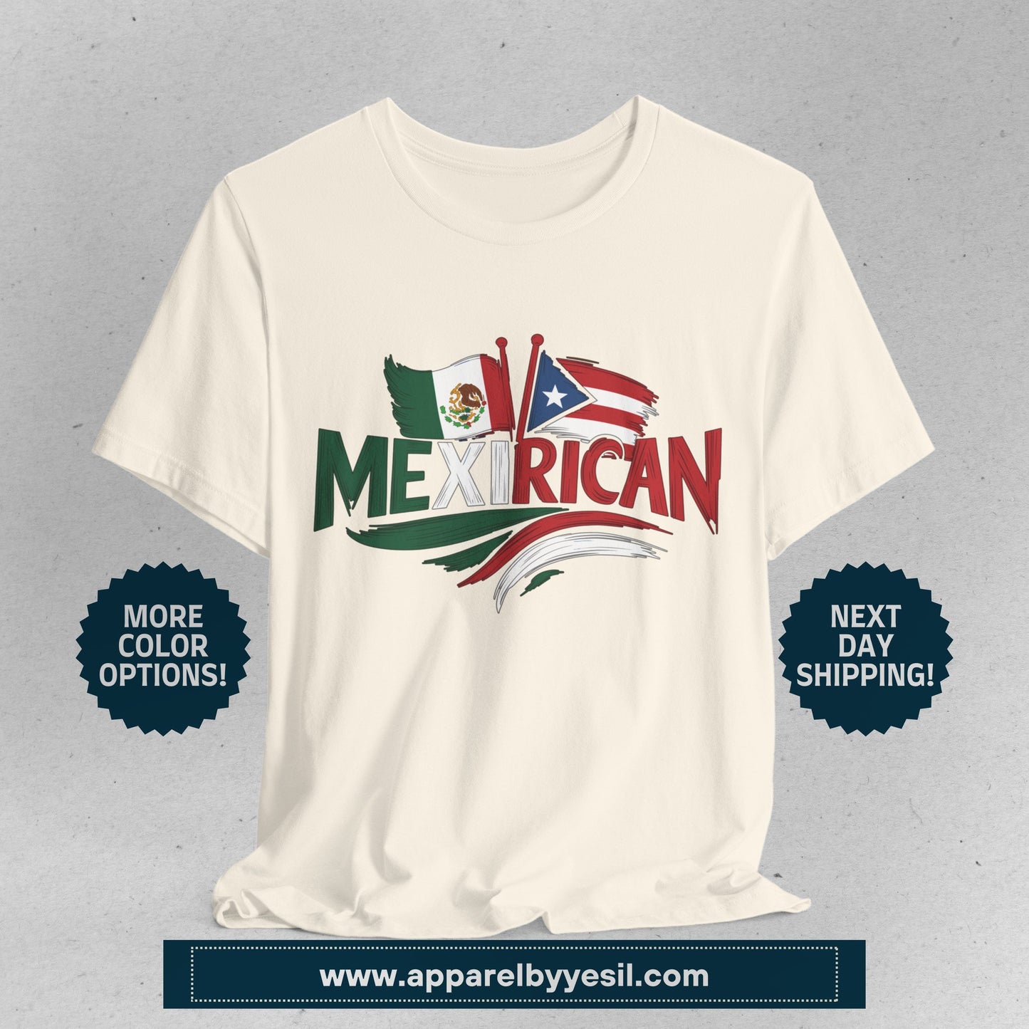 Hybrid Flag MexiRican Mexican Puerto Rican T-Shirt