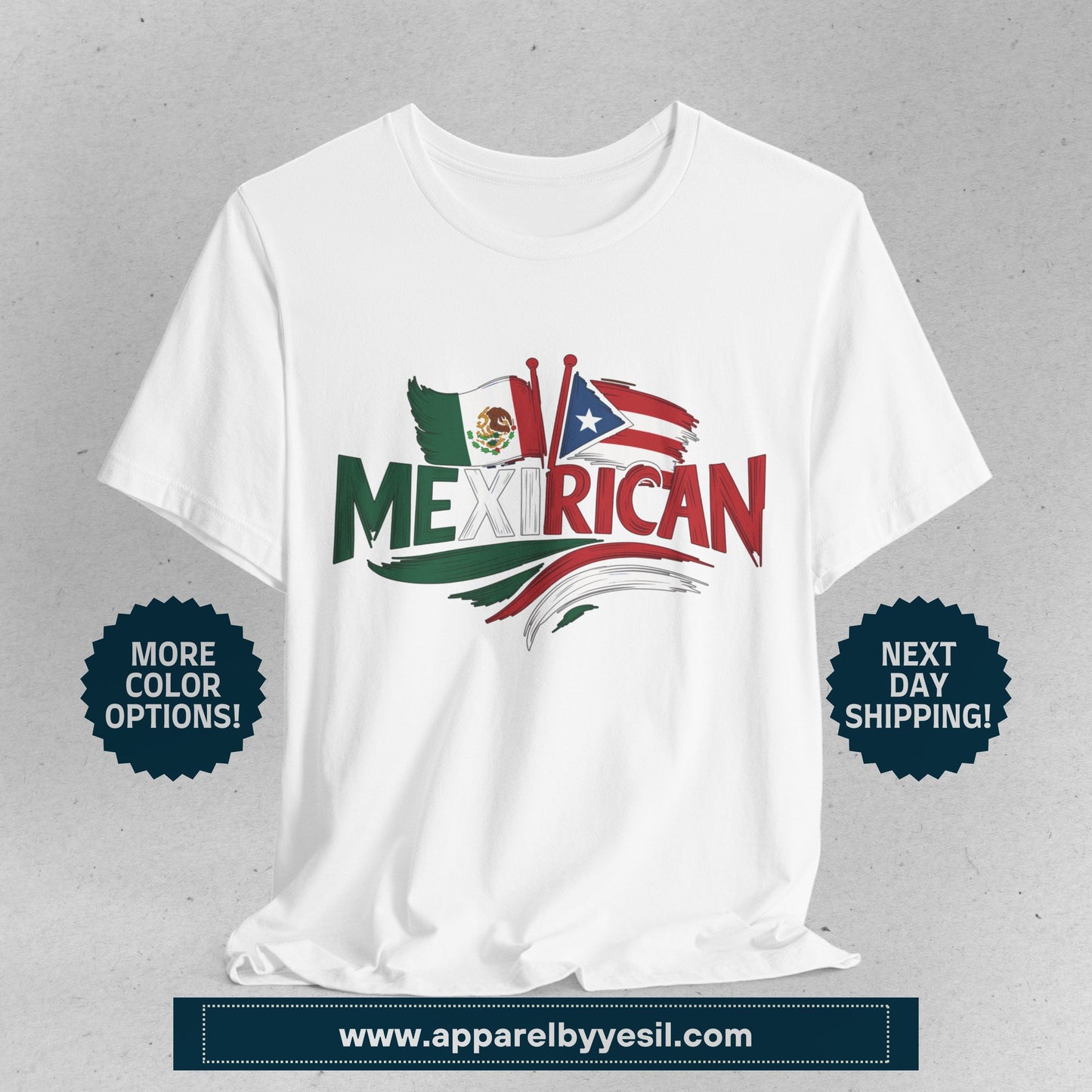 Hybrid Flag MexiRican Mexican Puerto Rican T-Shirt