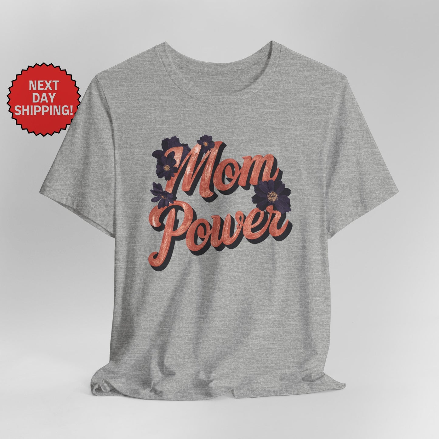 Mom Power Purple Flower T-Shirt