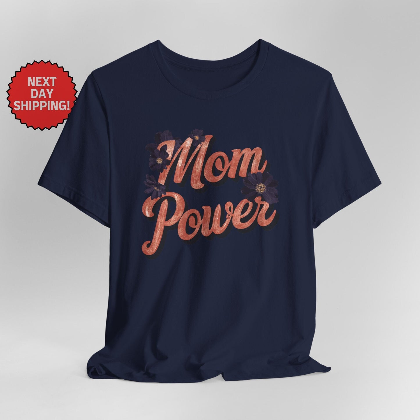 Mom Power Purple Flower T-Shirt