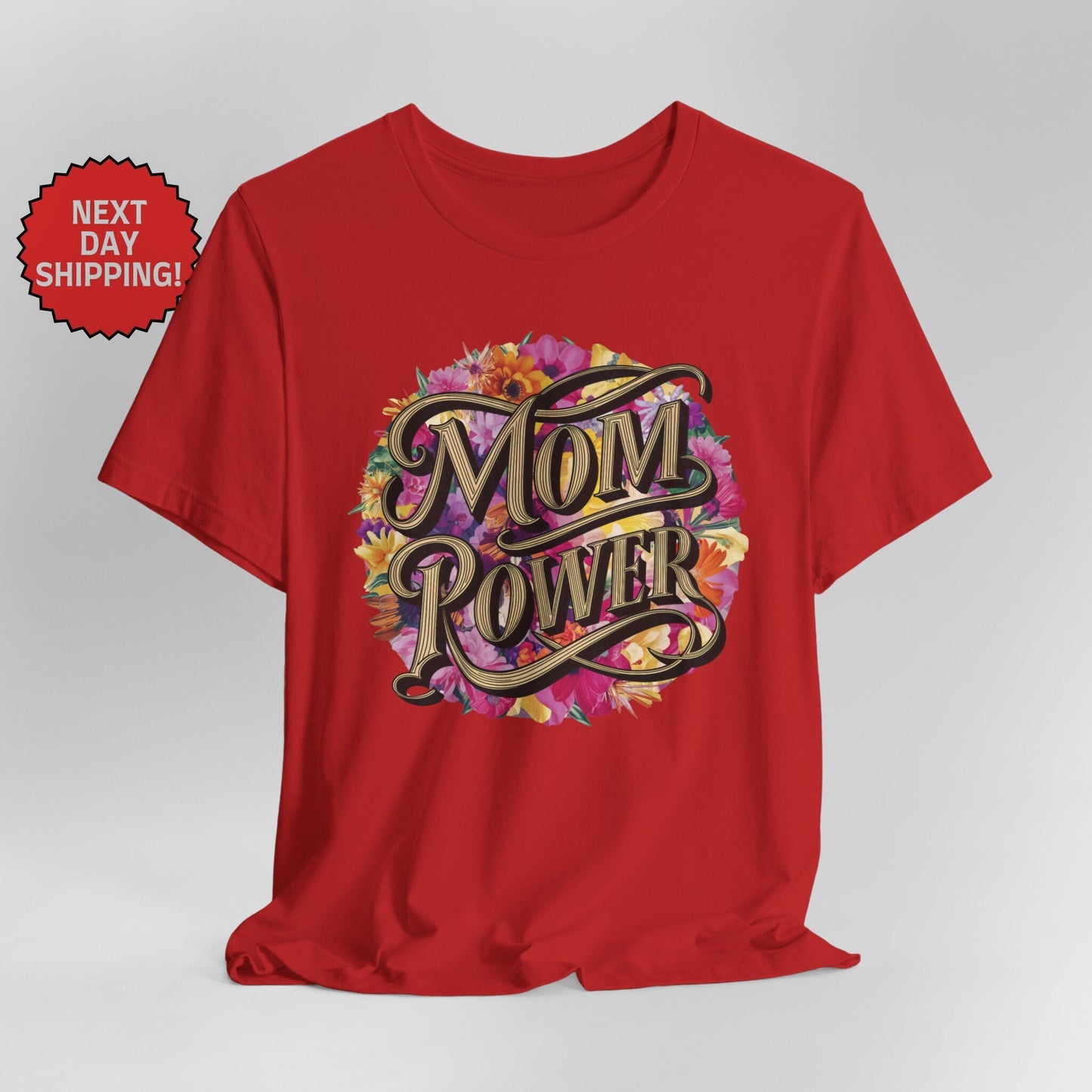 Mom Power Vintage Flower T-Shirt