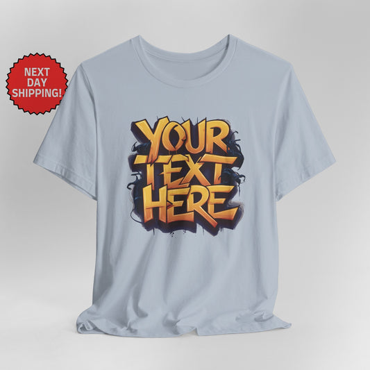 Personalized 3D Graffiti Art Text T-Shirt