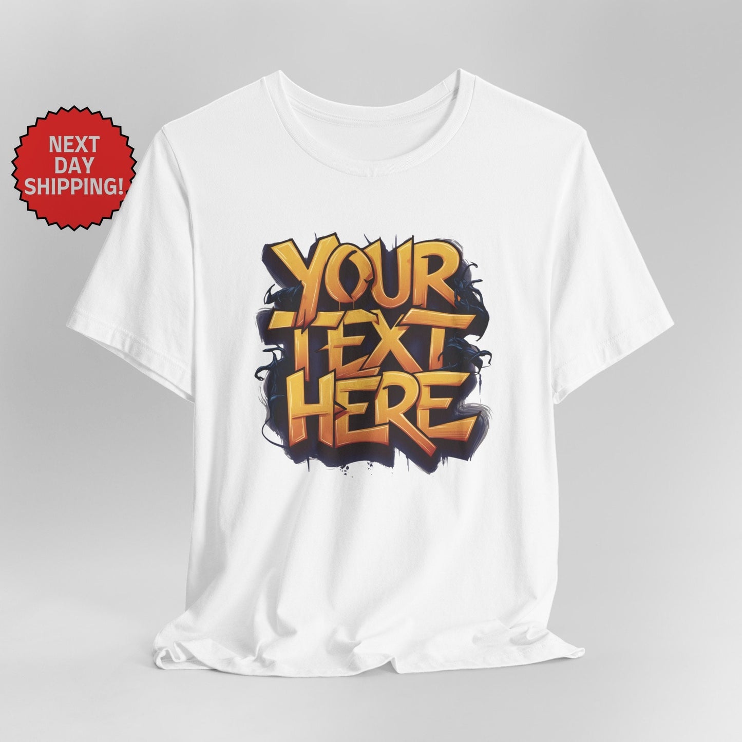 Personalized 3D Graffiti Art Text T-Shirt