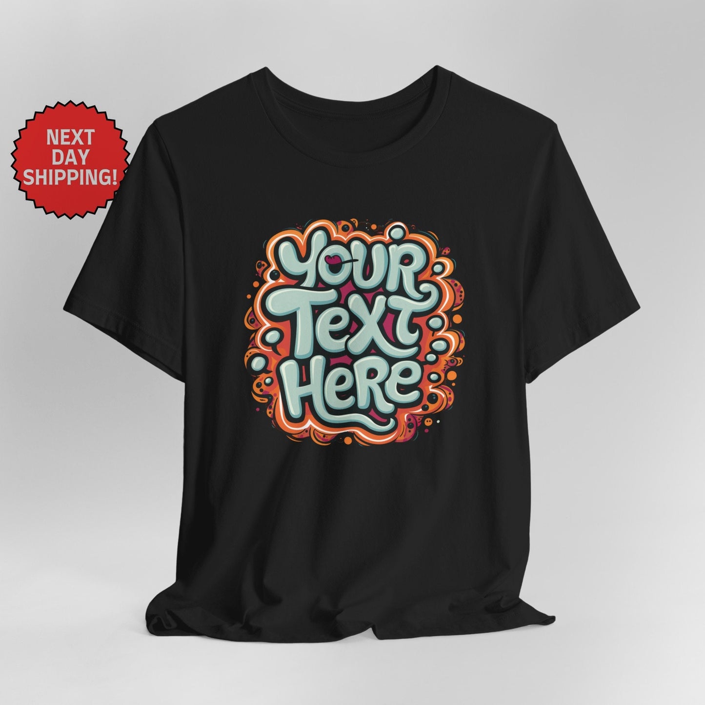 Personalized Curving Text T-Shirt