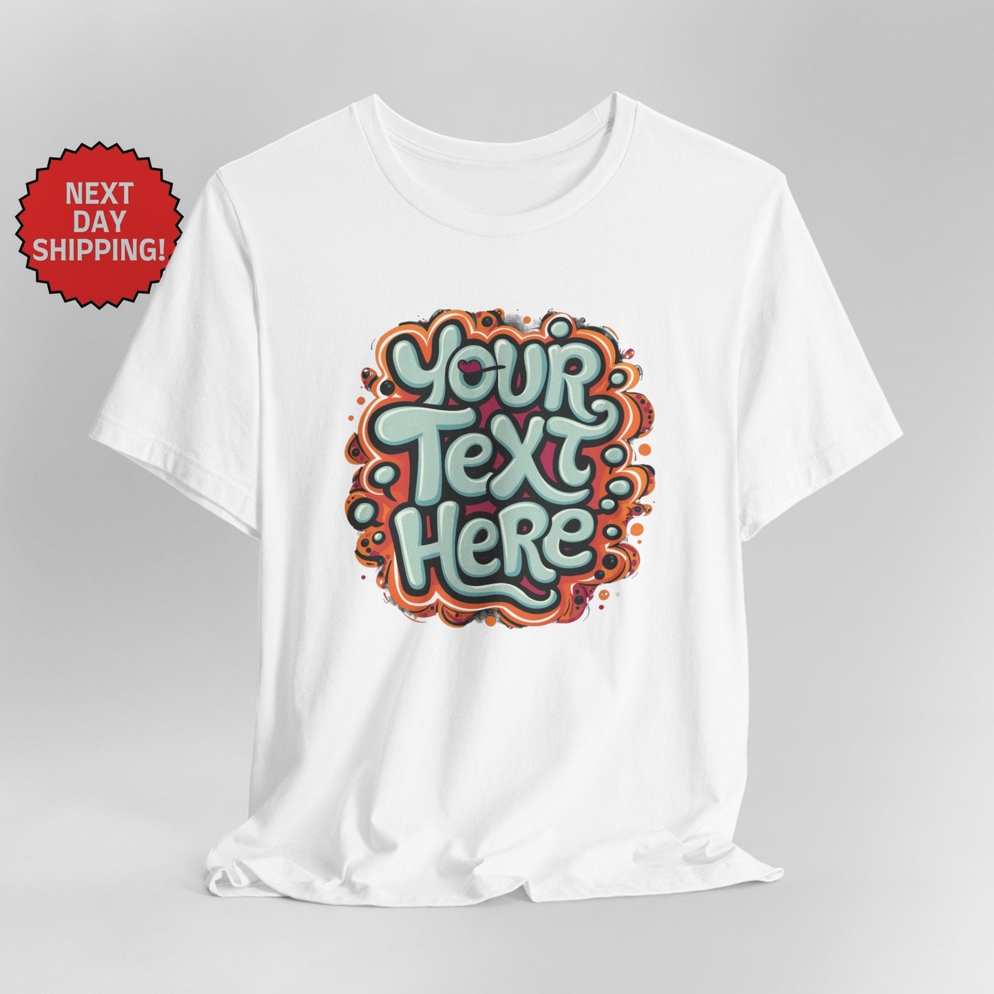 Personalized Curving Text T-Shirt