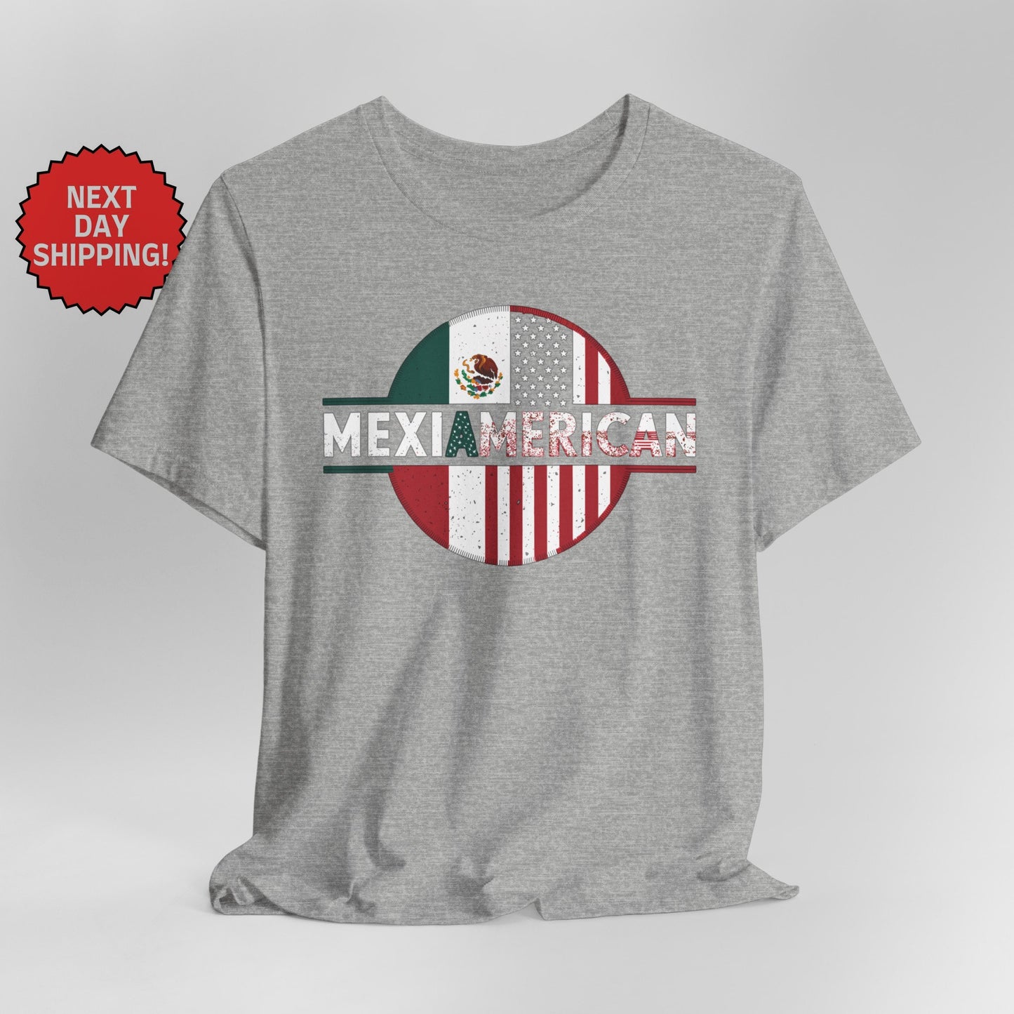 Hybrid Flag Mexiamerican Mexican American Logo T-Shirt