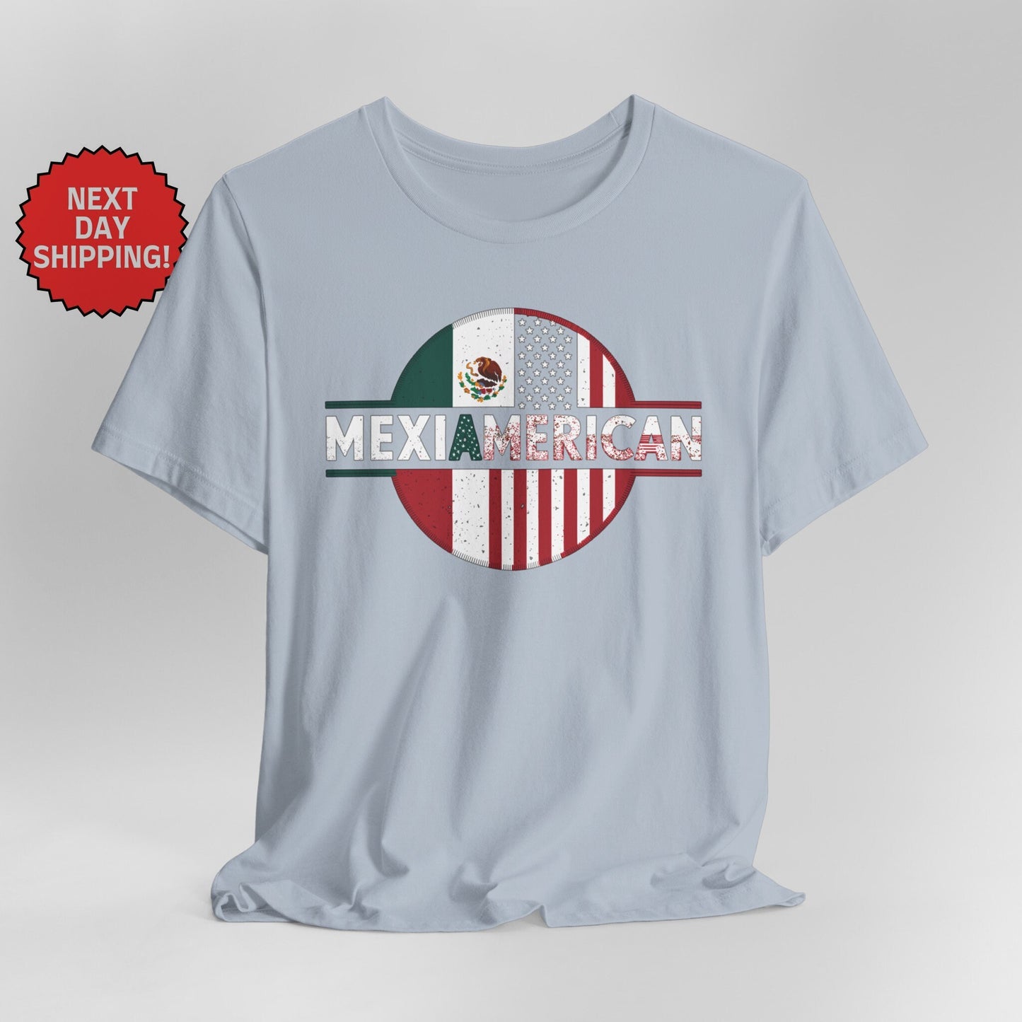 Hybrid Flag Mexiamerican Mexican American Logo T-Shirt