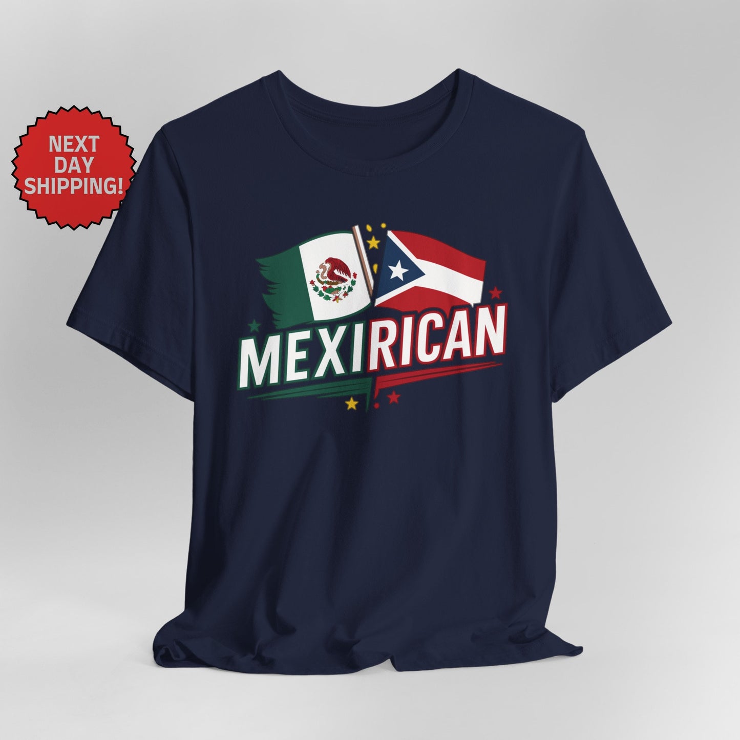 Hybrid Flag MexiRican Mexican Puerto Rican Together T-Shirt