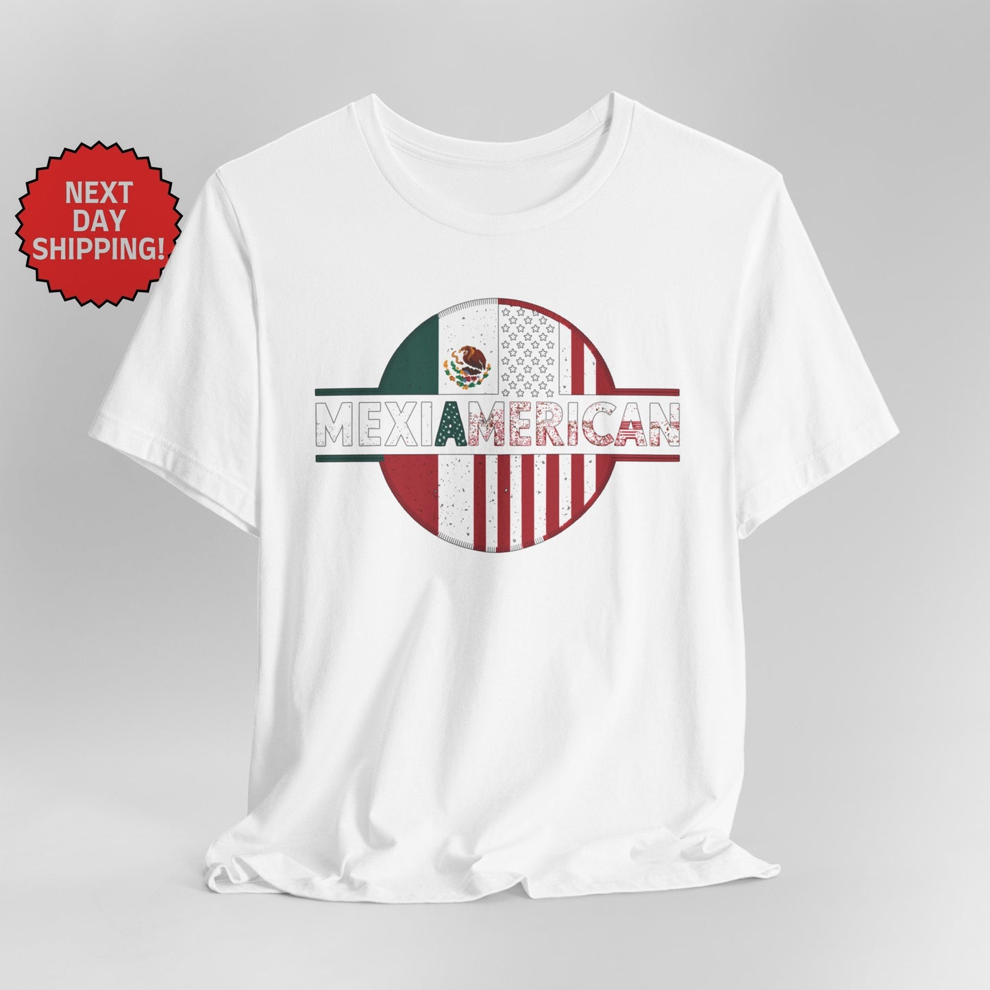 Hybrid Flag Mexiamerican Mexican American Logo T-Shirt