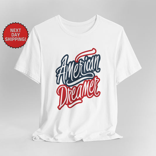 Patriotic American Dreamer Red Blue White T-Shirt