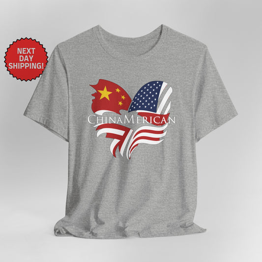 Hybrid Flag Chinamerican Chinese American Mix T-Shirt