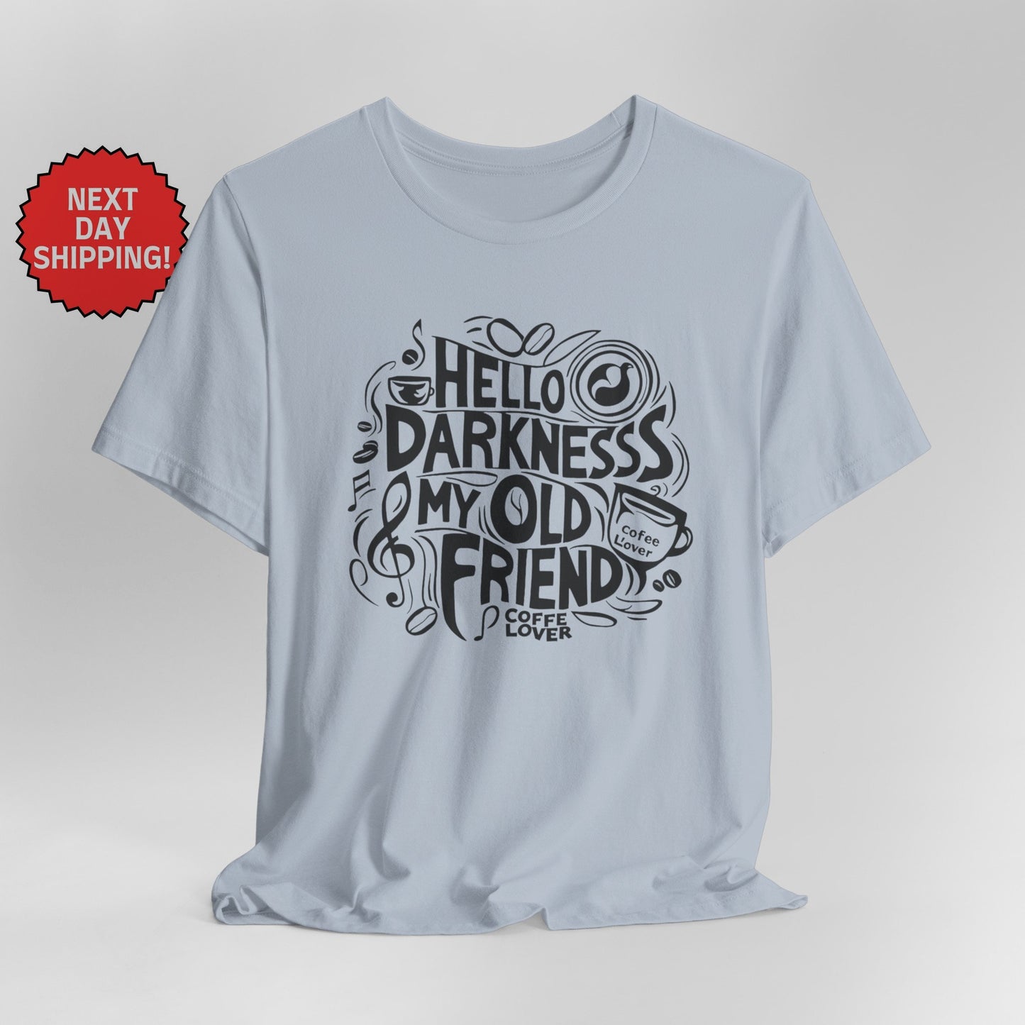 Hello Darkness My Old Friend Abstract Art with Coffee T-Shirt