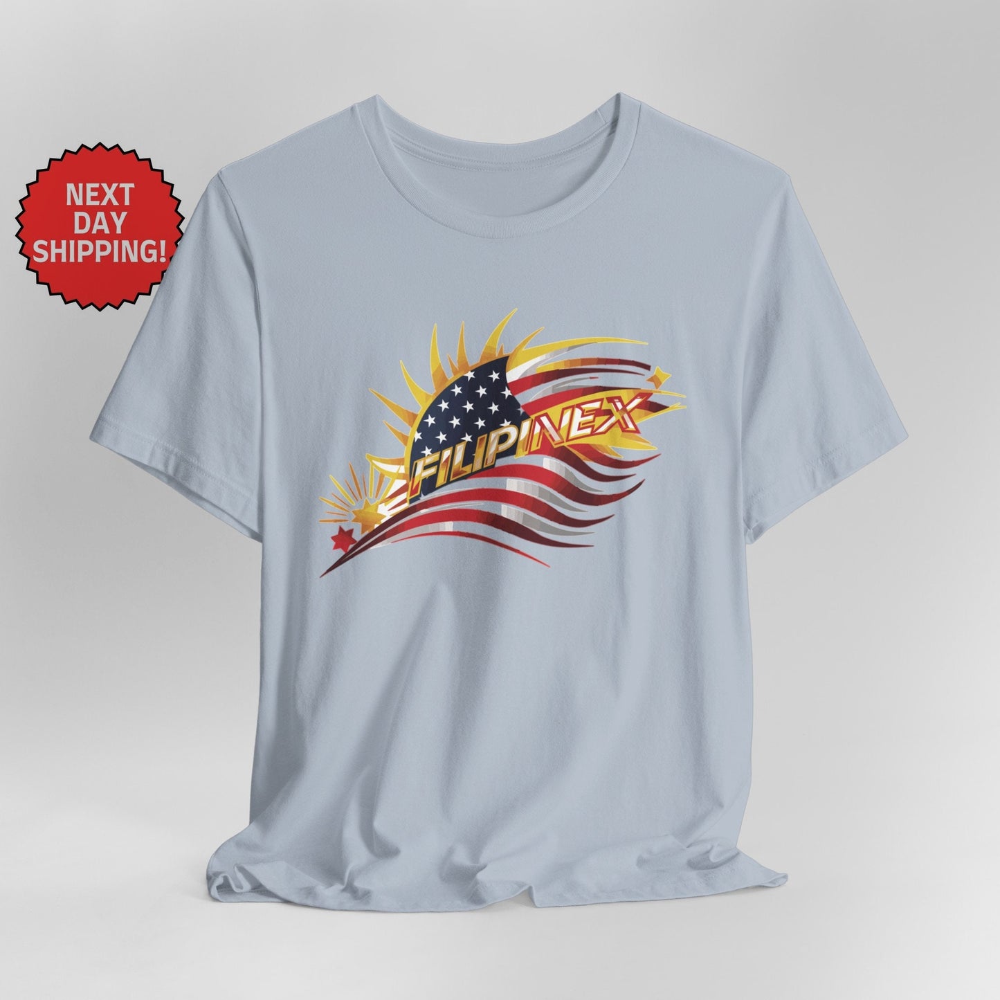 Hybrid Flag Filipinex Filipino American Logo T-Shirt