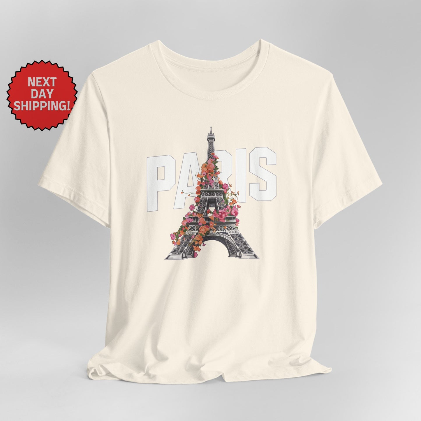 Paris Flower Eiffel Tower T-Shirt