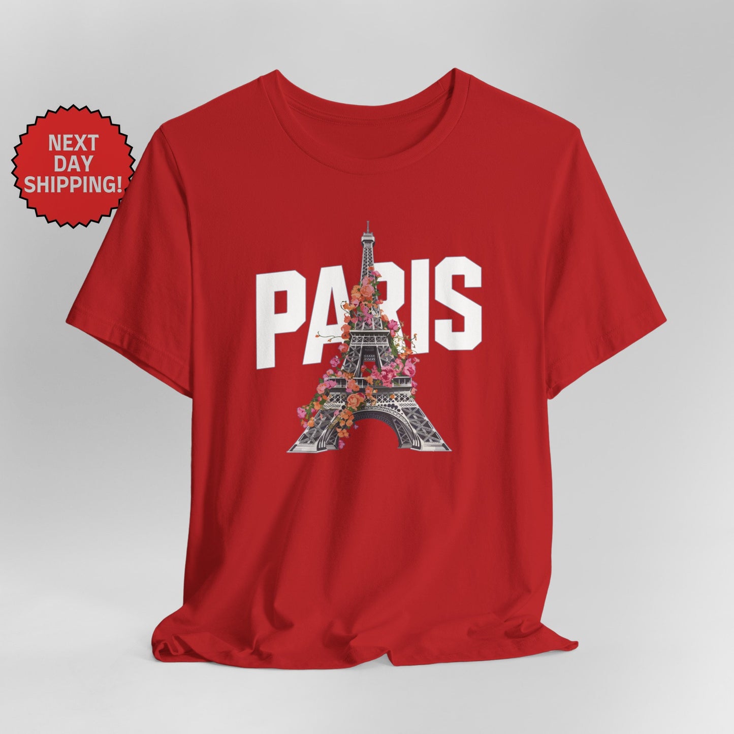 Paris Flower Eiffel Tower T-Shirt