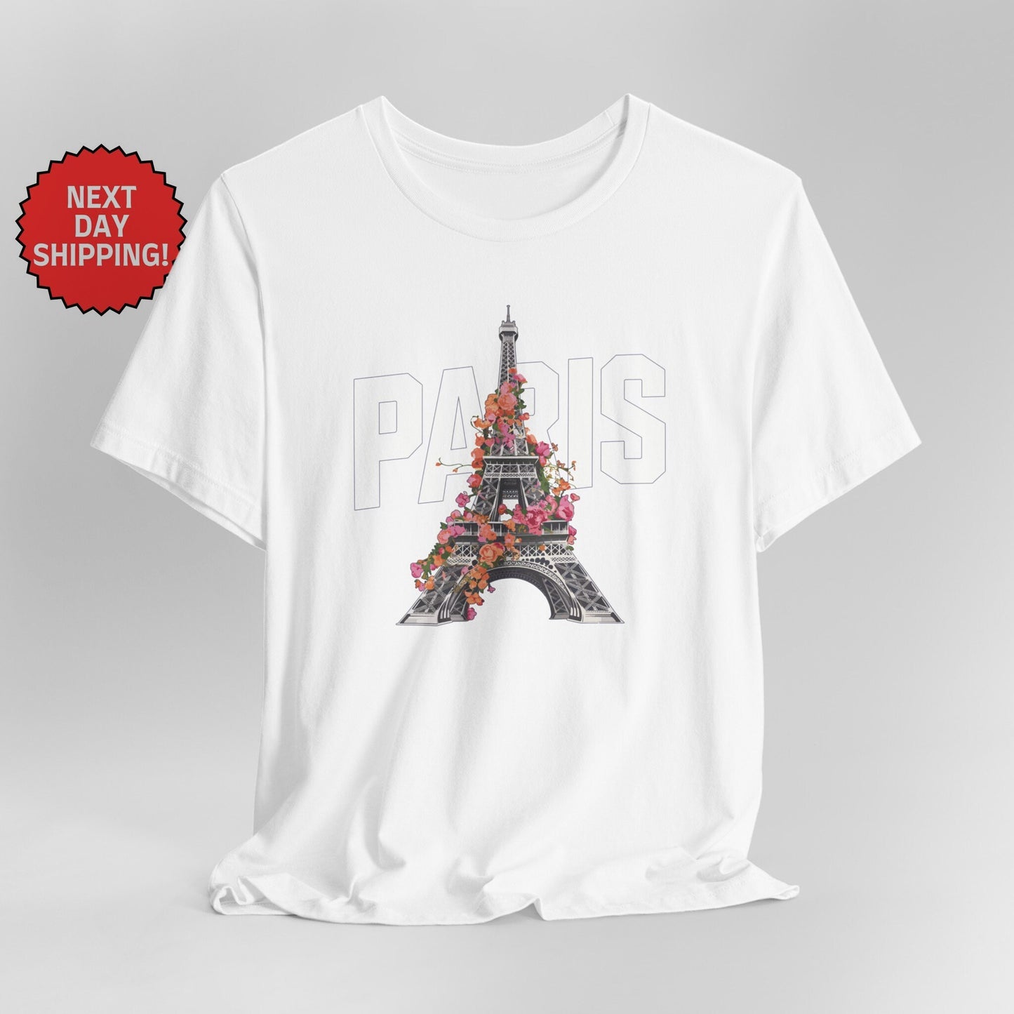 Paris Flower Eiffel Tower T-Shirt