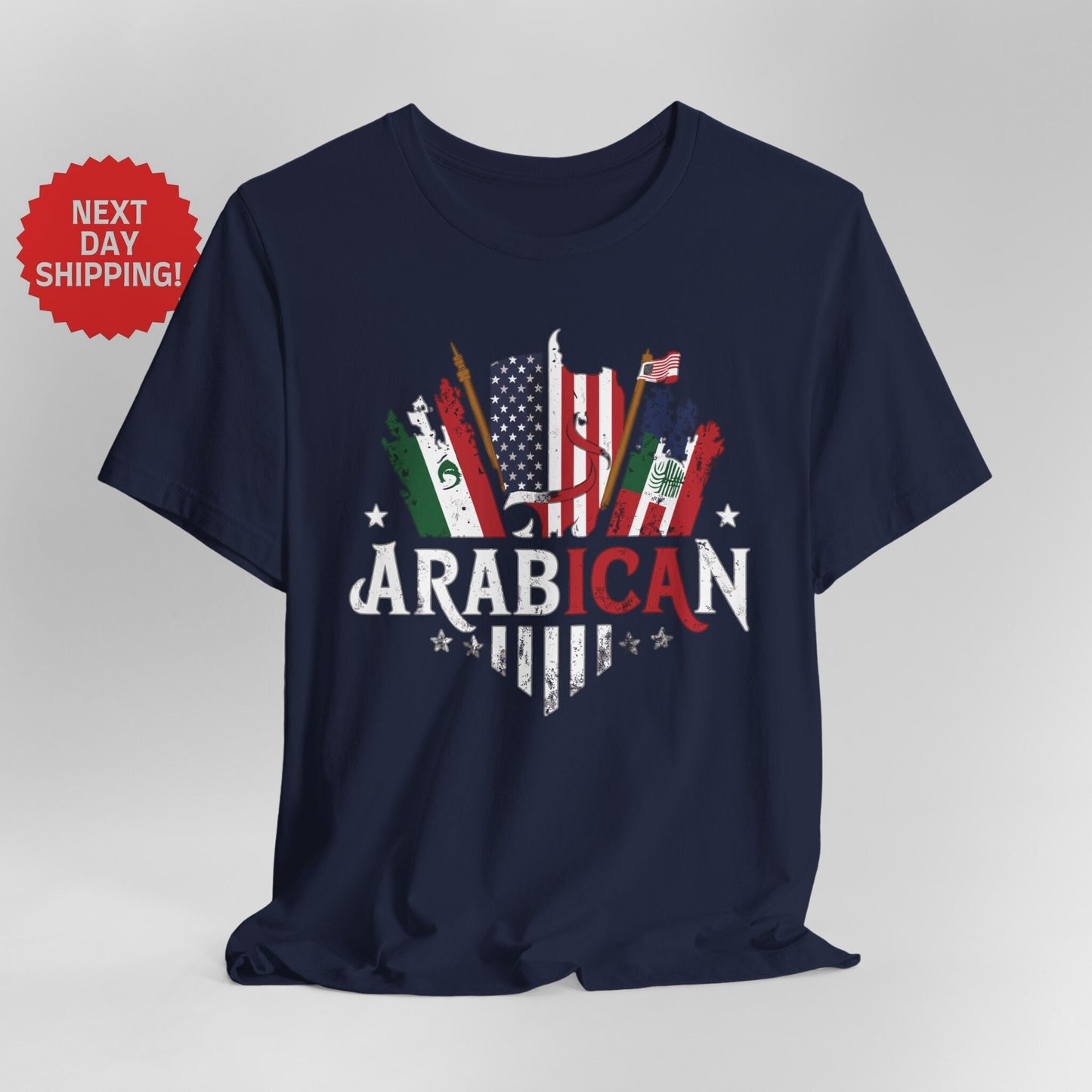 Hybrid Flag Arabican Arabic American Together T-Shirt