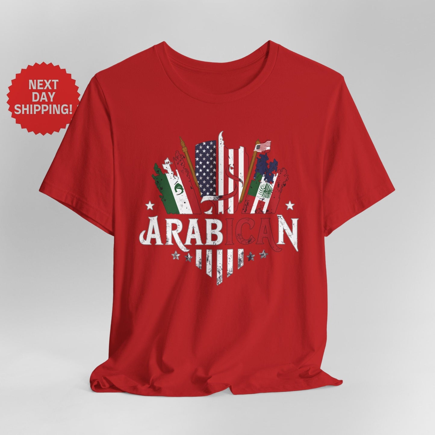 Hybrid Flag Arabican Arabic American Together T-Shirt