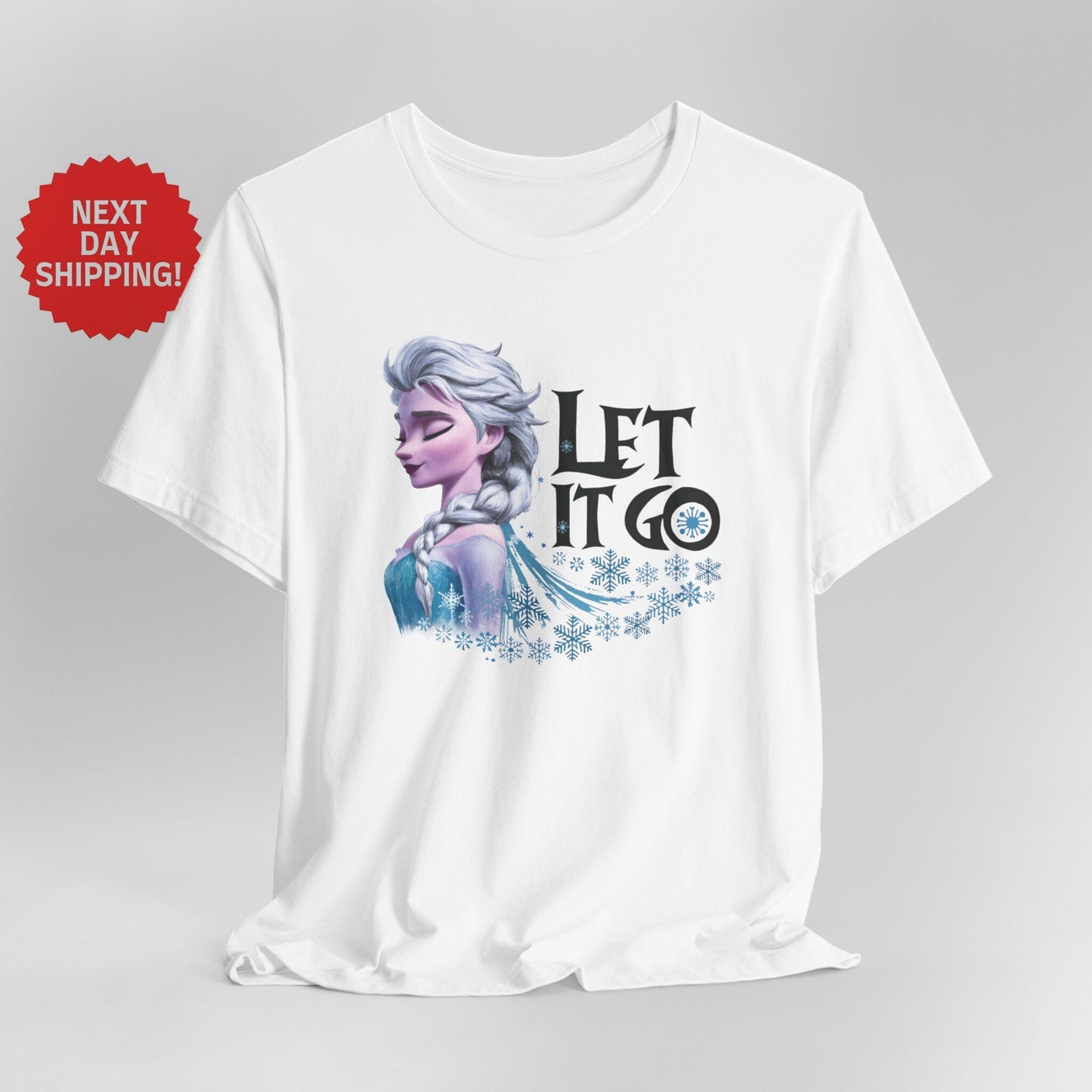 Frozen Let It Go Elsa Snow Black T-Shirt