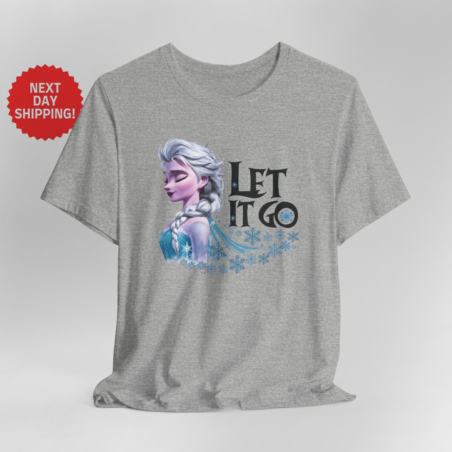 Frozen Let It Go Elsa Snow Black T-Shirt