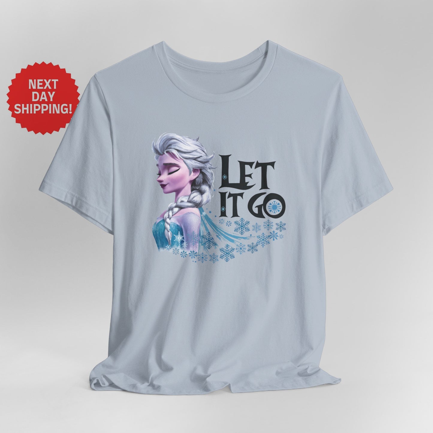 Frozen Let It Go Elsa Snow Black T-Shirt