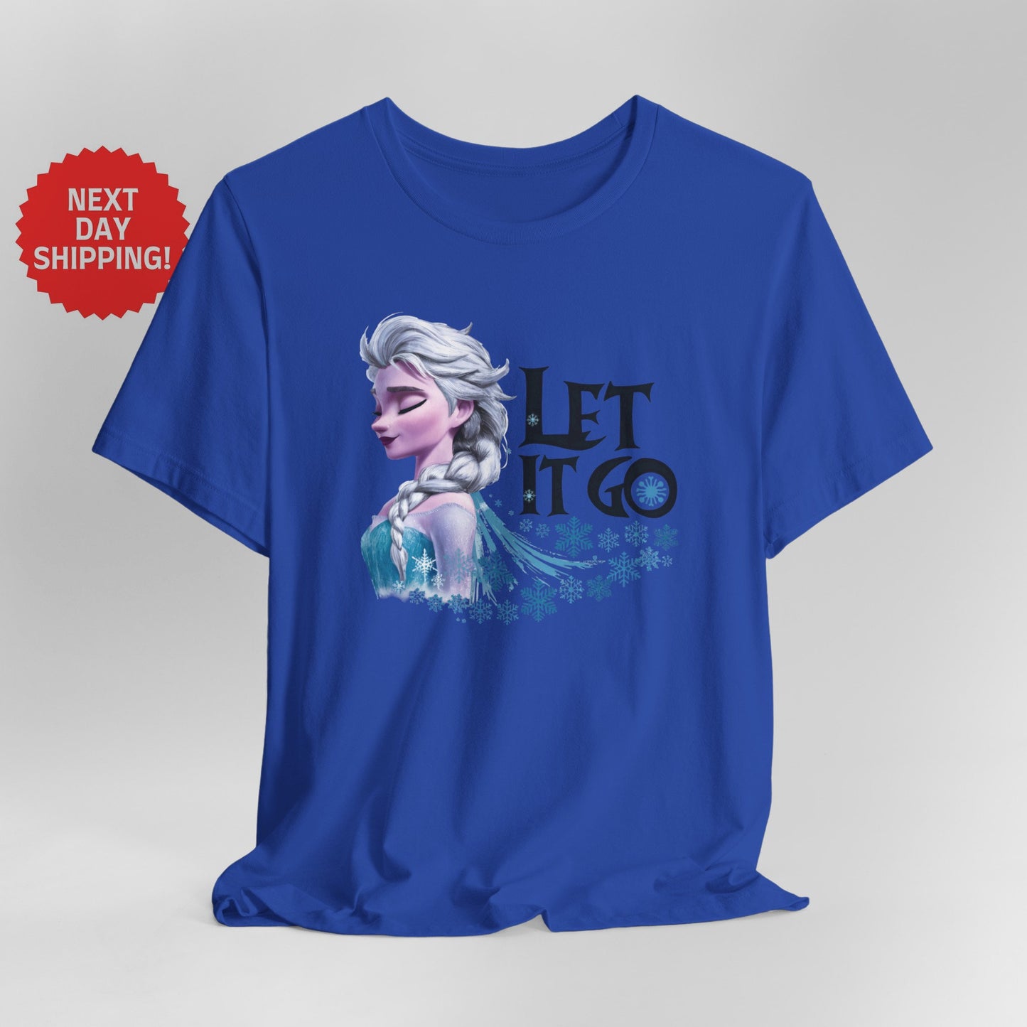 Frozen Let It Go Elsa Snow Black T-Shirt