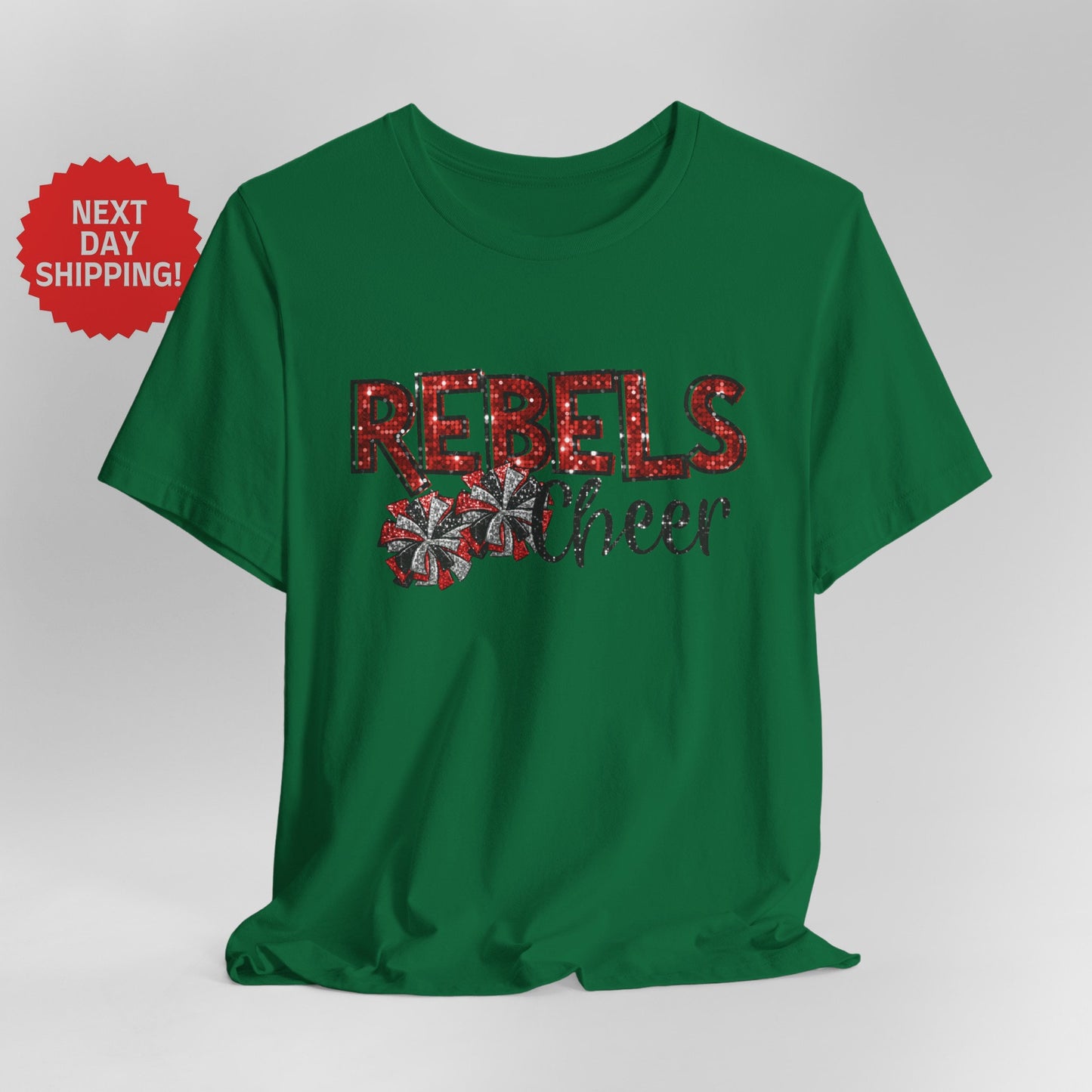 Sequin Look Rebels Cheer T-Shirt